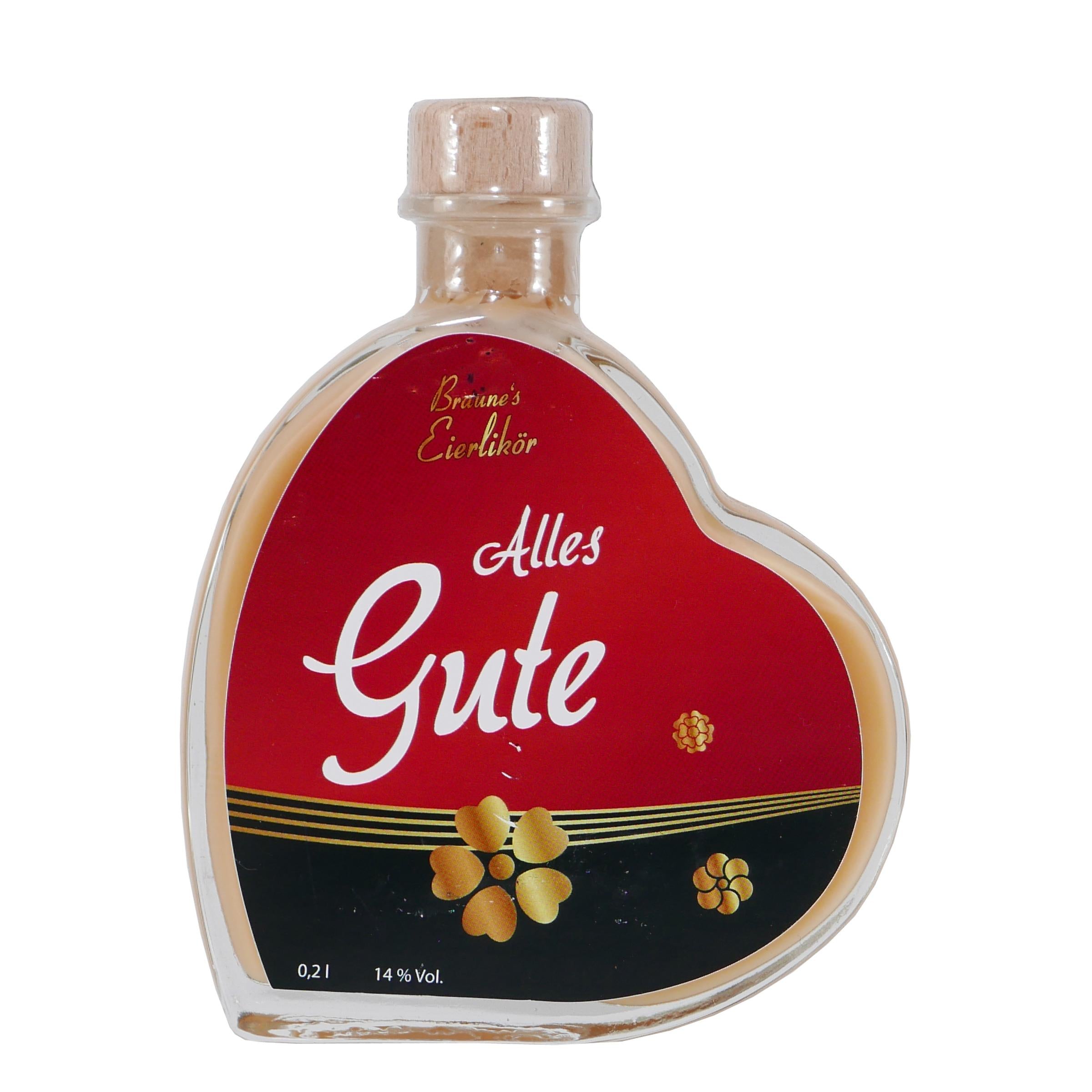 Braune's Eierlikör-Herz "Alles Gute"