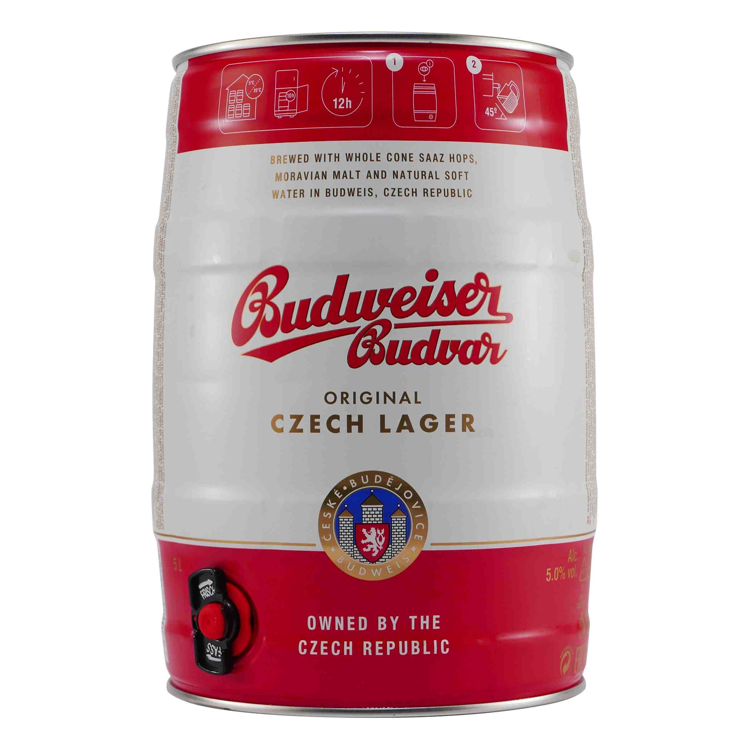 Budweiser Budvar Czech Lager Bierfass 5,0L