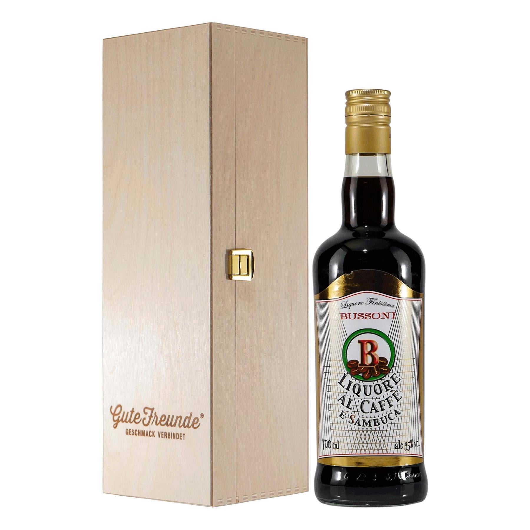 Bussoni Sambuca Cafe mit Geschenk-Holzkiste