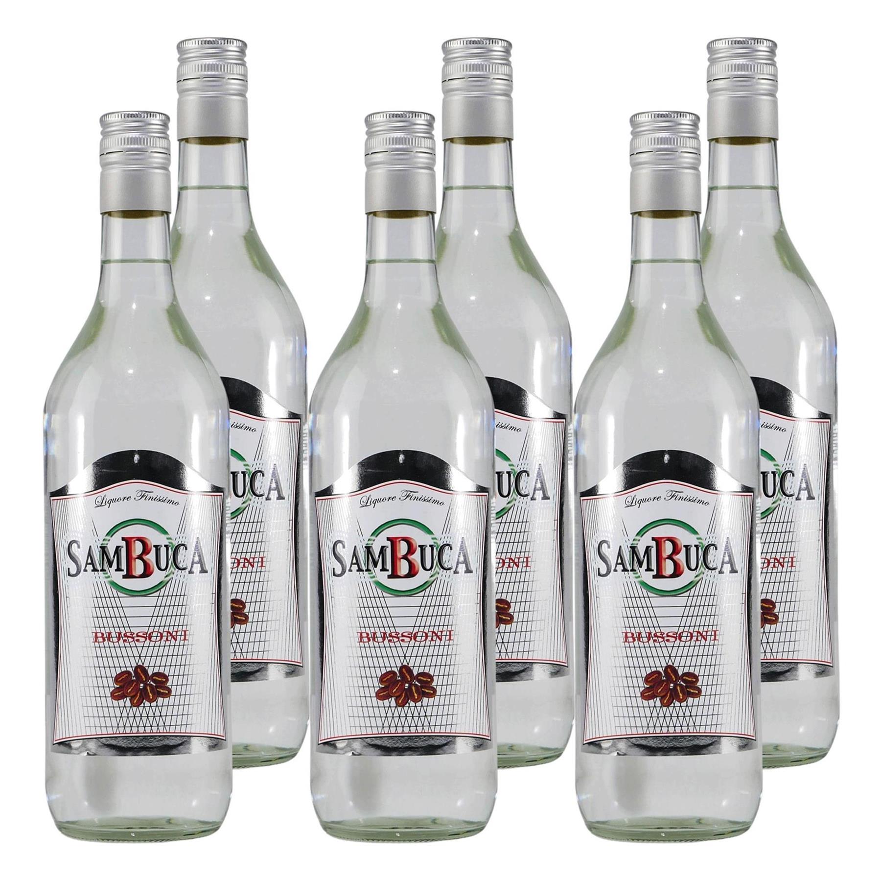 Bussoni Sambuca Anislikör (6 x 1,0L)