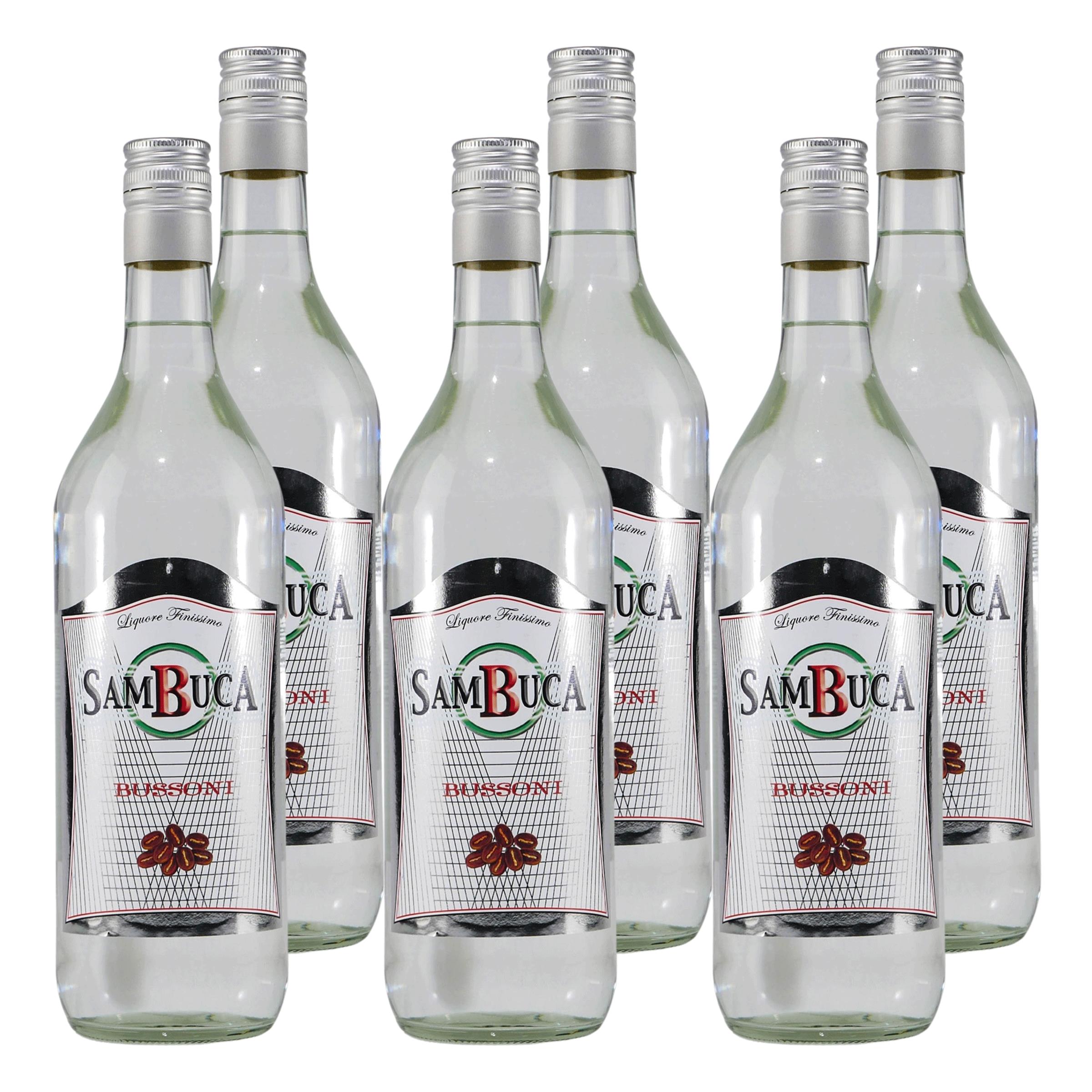 Bussoni Sambuca Anislikör (6 x 1,0L)