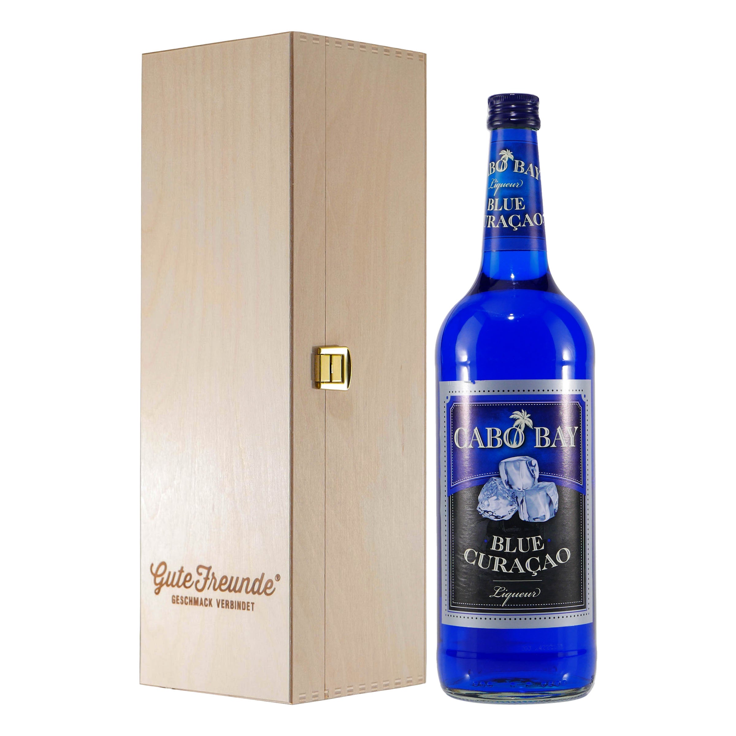 Cabo Bay Blue Curacao mit Geschenk-Holzkiste