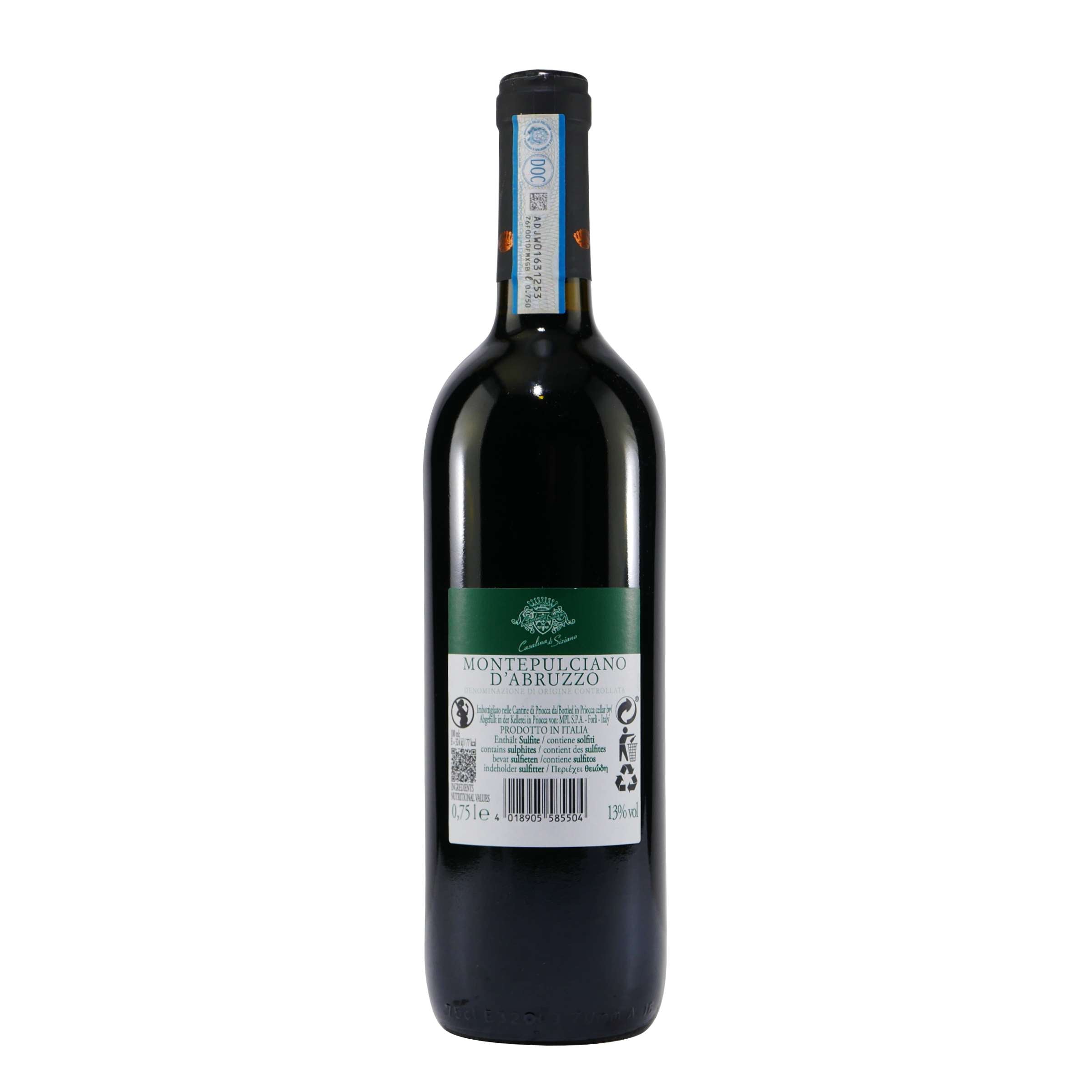 Montepulciano D'Abruzzo Rotwein DOC -trocken- (6 x 0,75L)