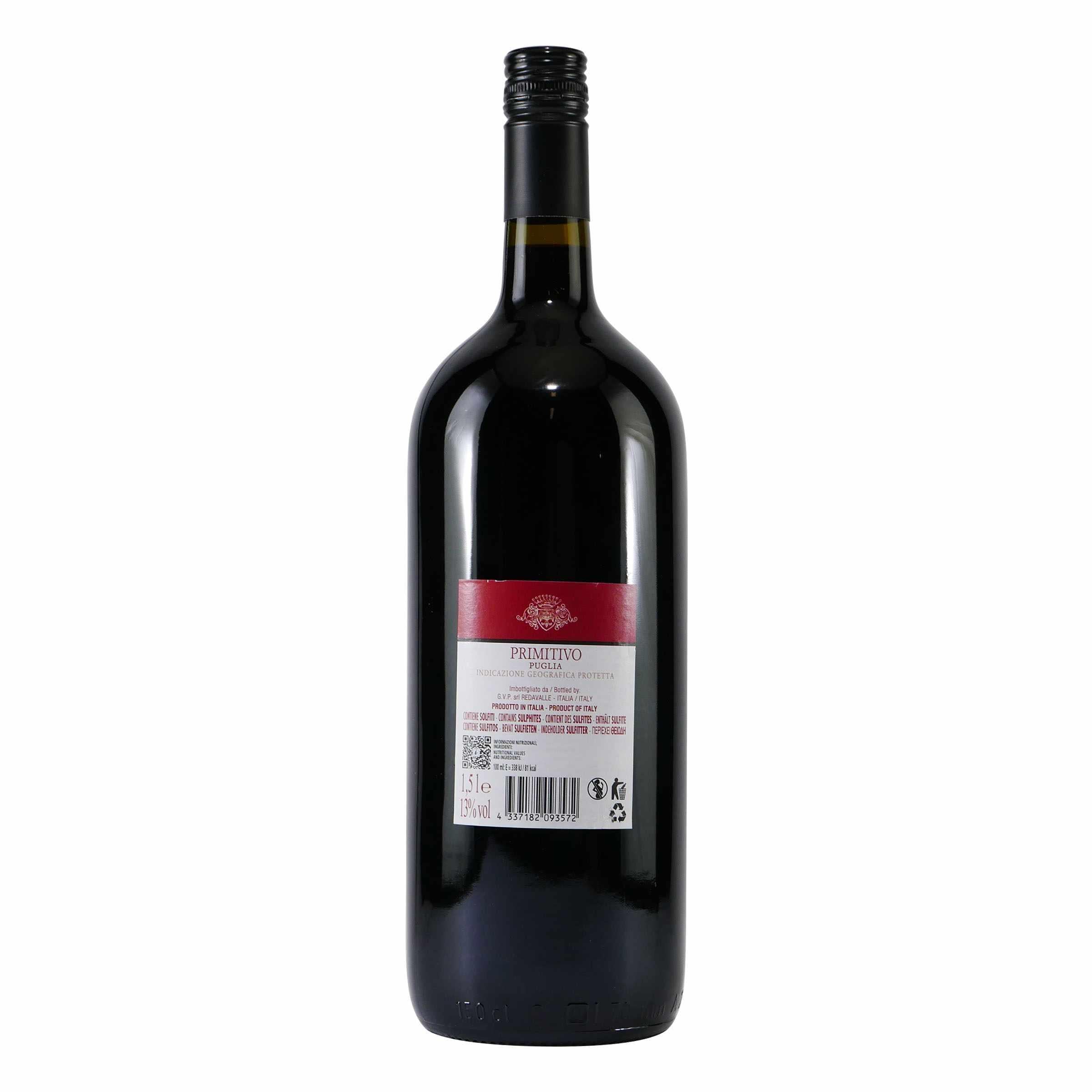 Casalina di Siziano Primitivo IGP -trocken- (6 x 1,5L)