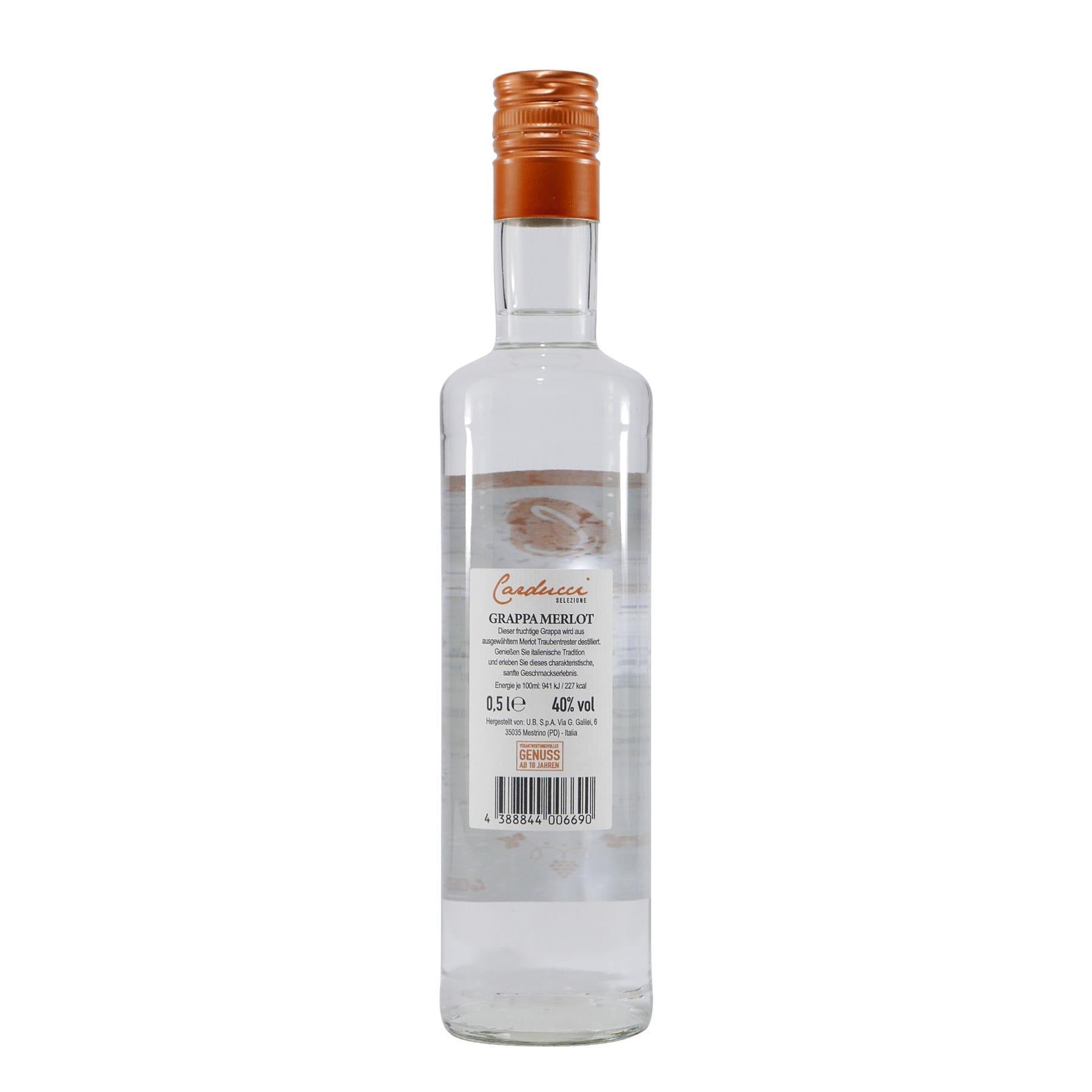 Carducci Selezione Grappa Merlot mit Geschenk-HK