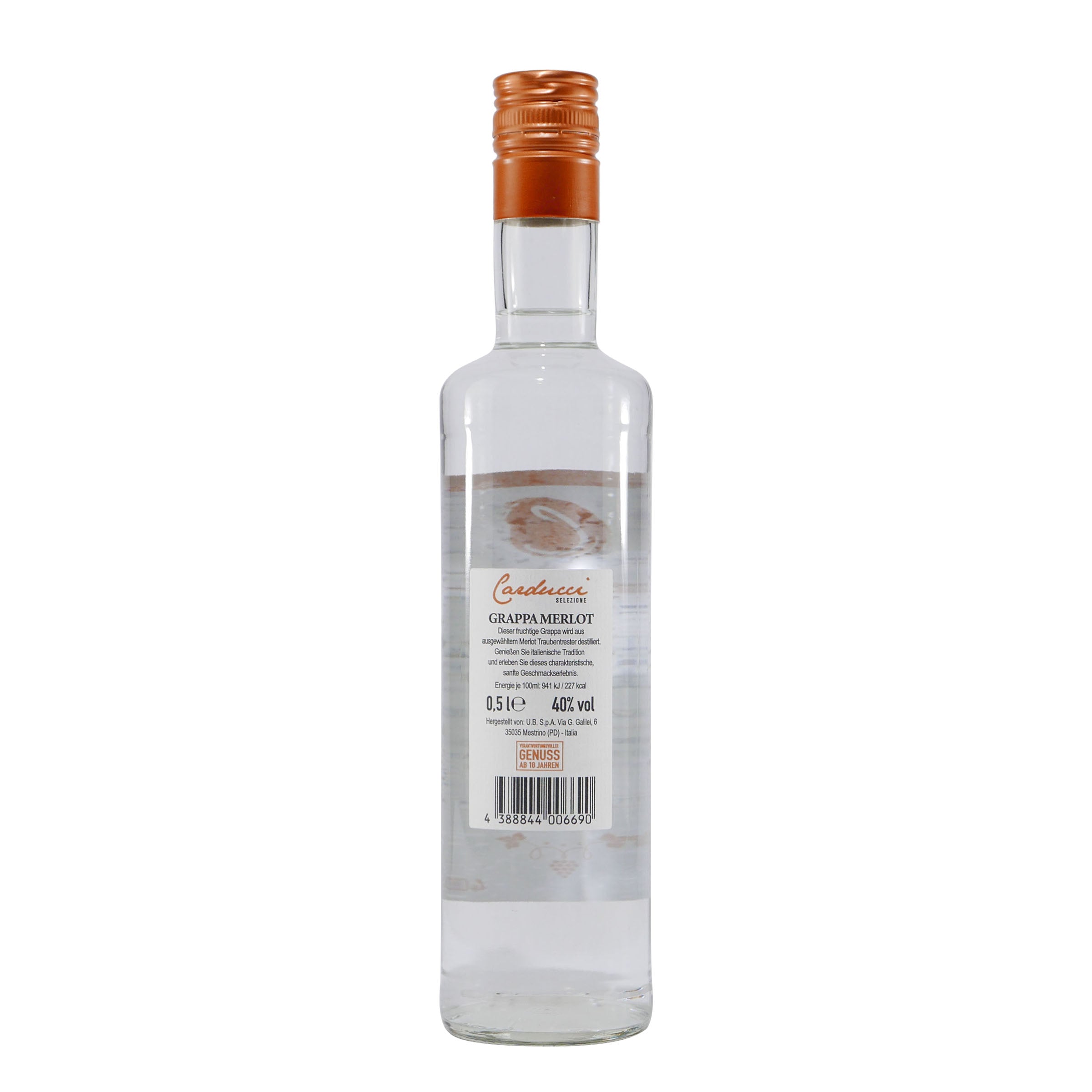 Carducci Selezione Grappa Merlot mit Geschenk-HK
