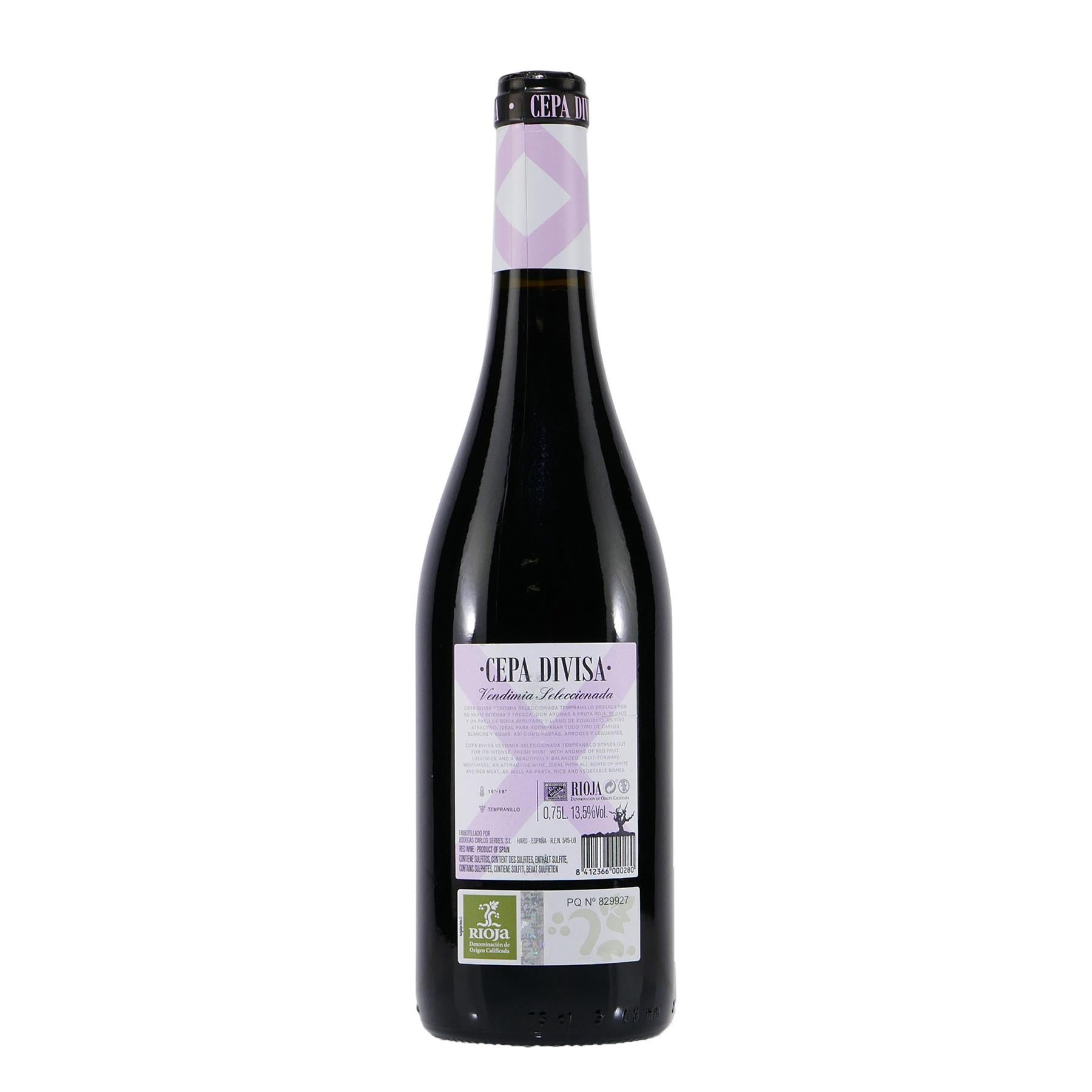 Cepa Divisa Vendimia Seleccionada Tempranillo 0,75L
