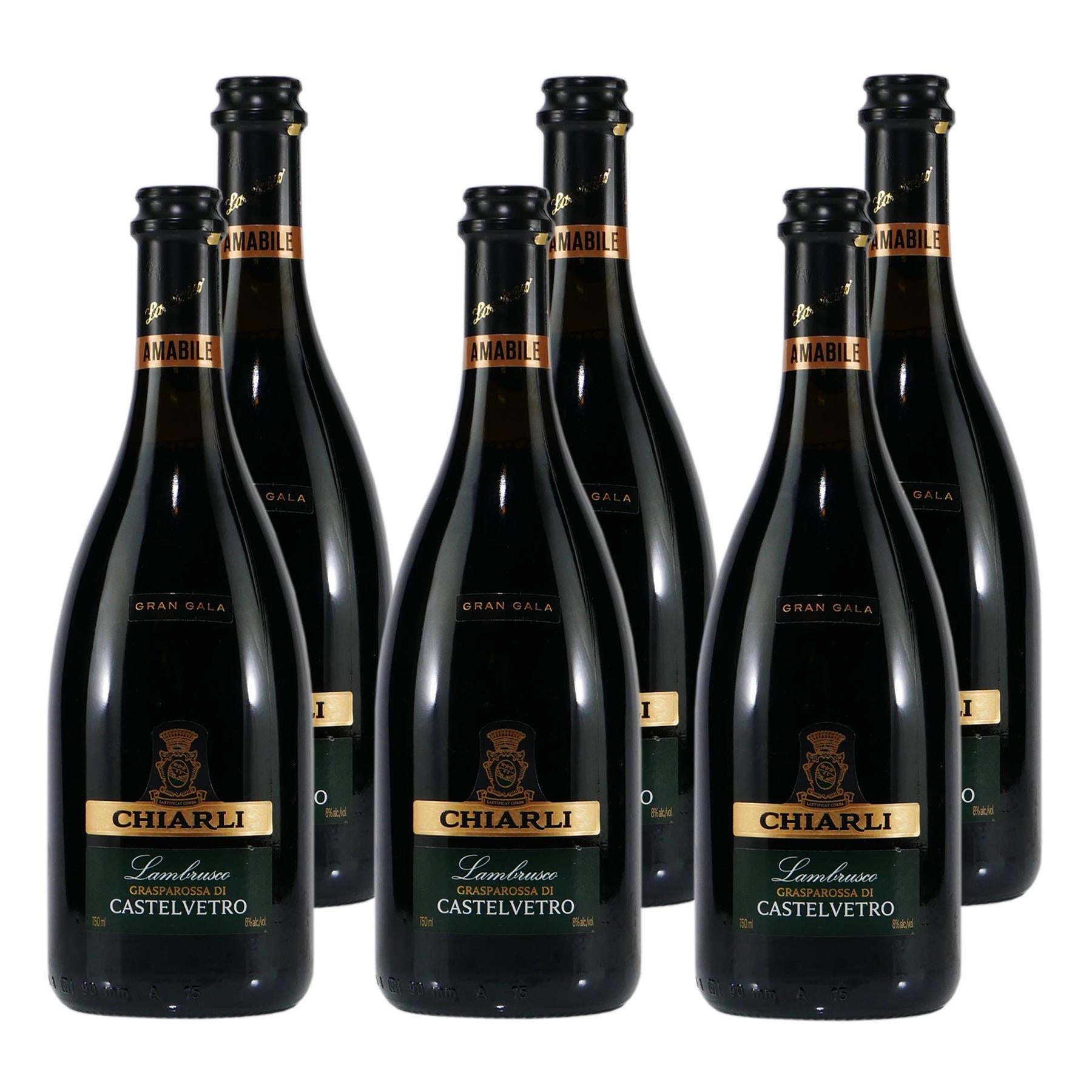 Chiarli Lambrusco Castelvetro DOC -lieblich- (6 x 0,75L)