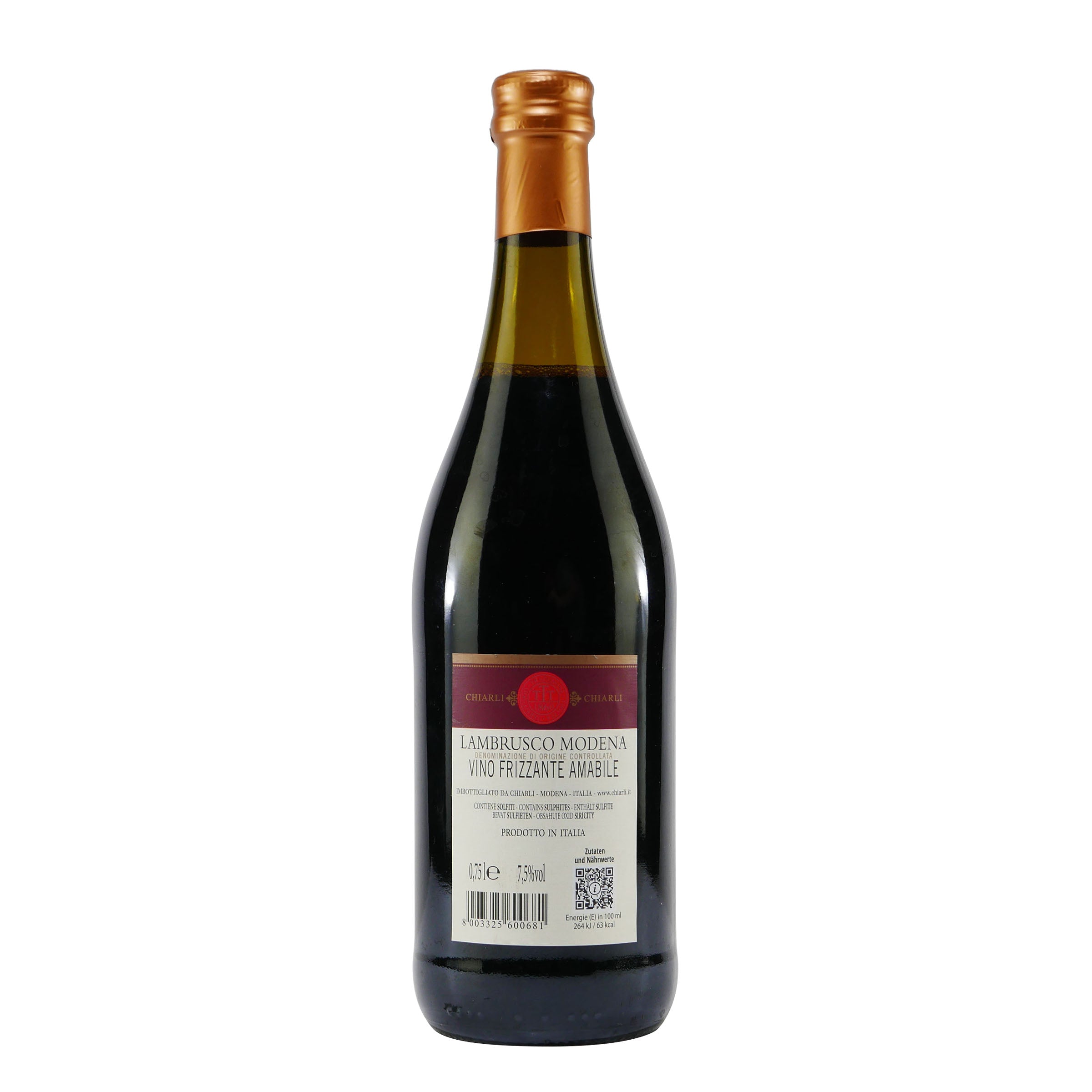 Chiarli Lambrusco Modena DOC -lieblich- (6 x 0,75L)