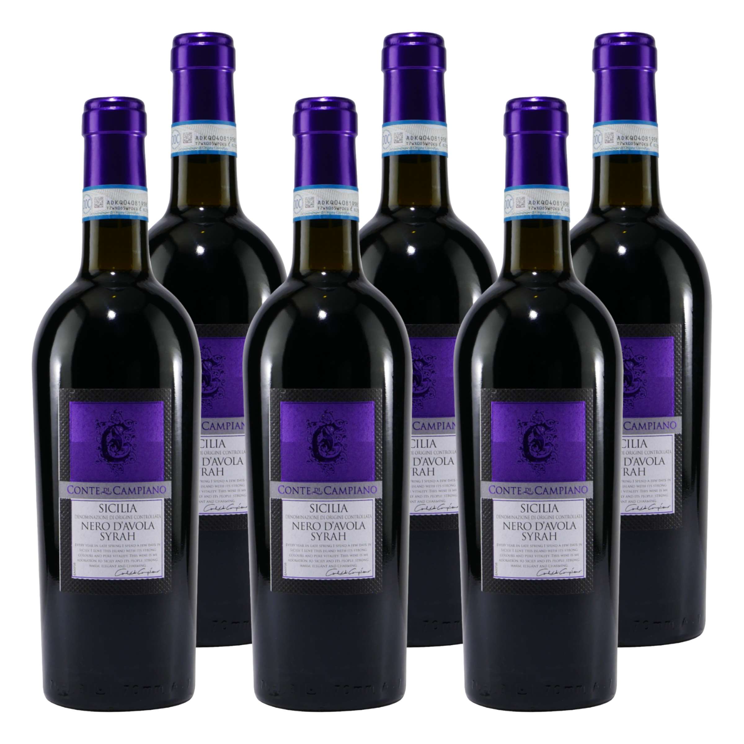 Conte di Campiano Nero d'Avola Syrah IGT -trocken- (6 x 0,75L)