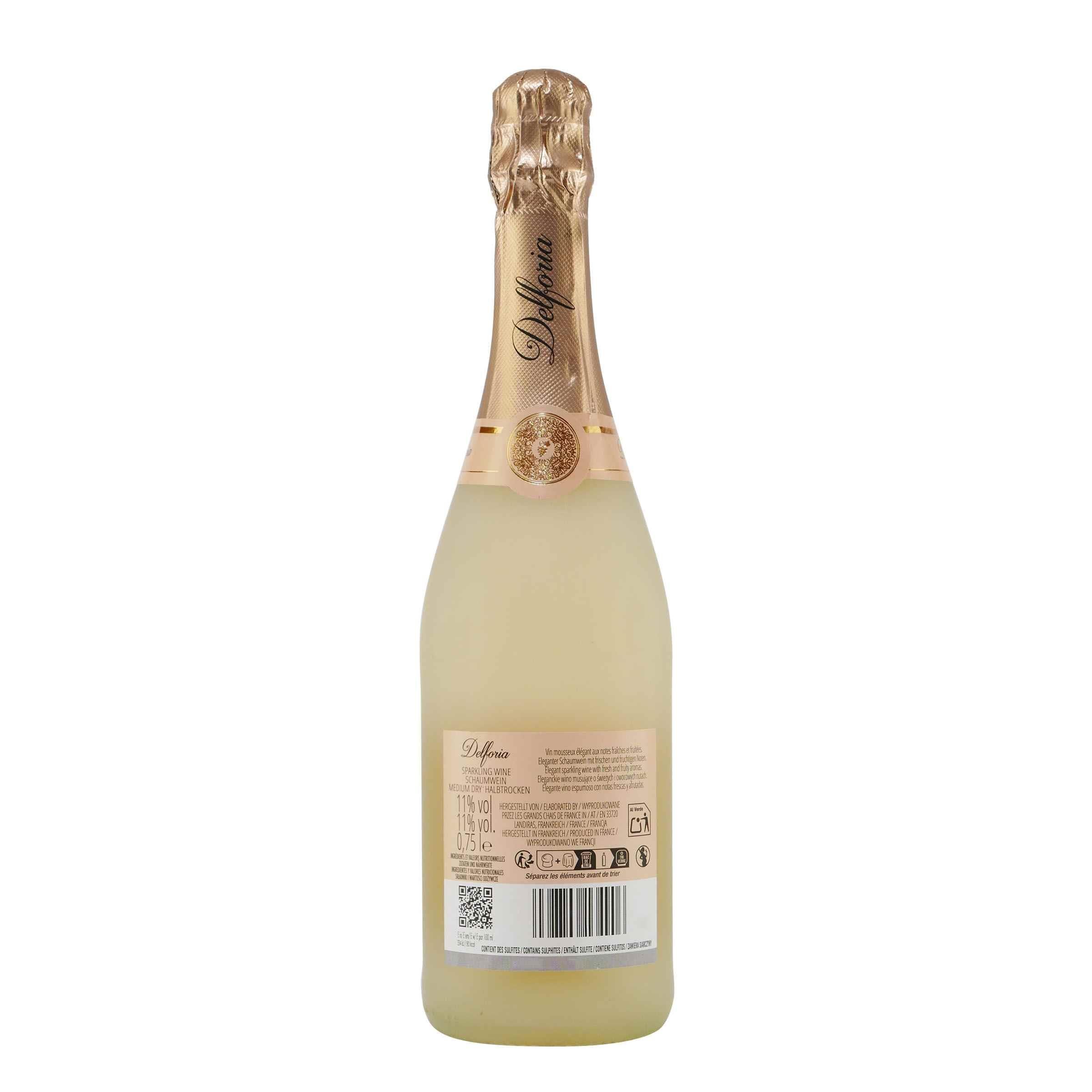 Delforia Schaumwein -halbtrocken- (6 x 0,75L)