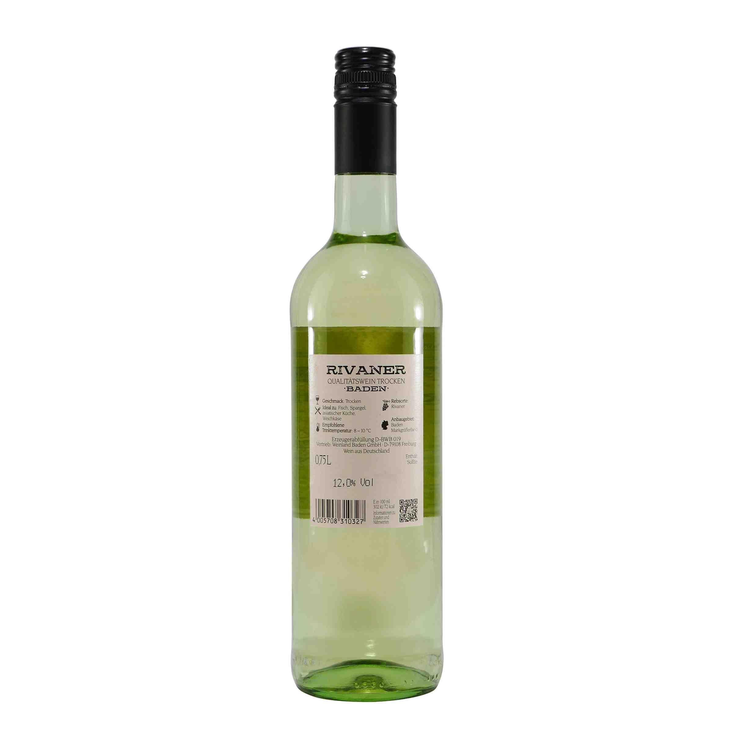 Weinland Rivaner Baden QbA -trocken- (6 x 0,75L)