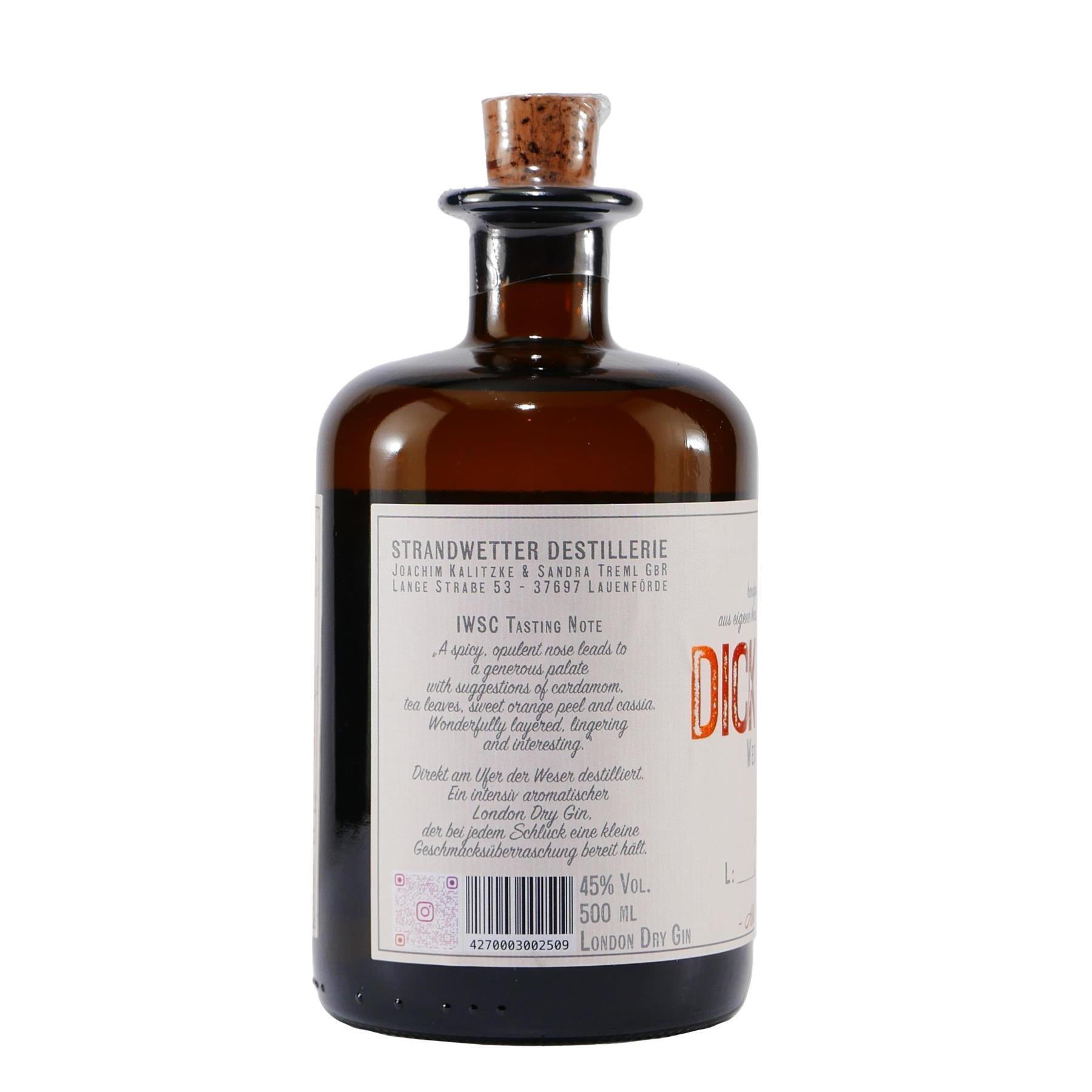 Dicky Bird Weser-Dry-Gin mit Geschenk-Holzkiste