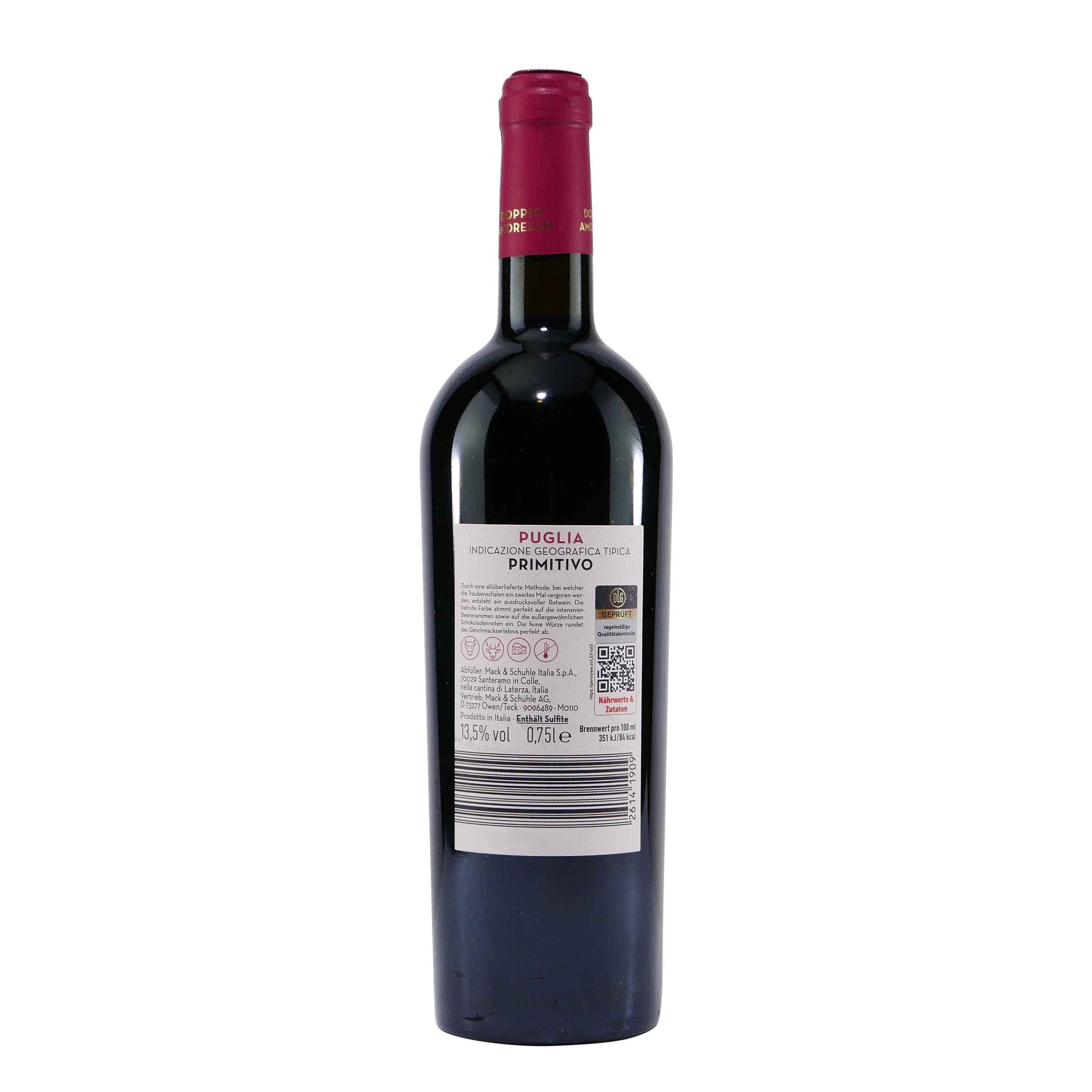 Doppio Amorello Primitivo IGT -halbtrocken- (6 x 0,75L)