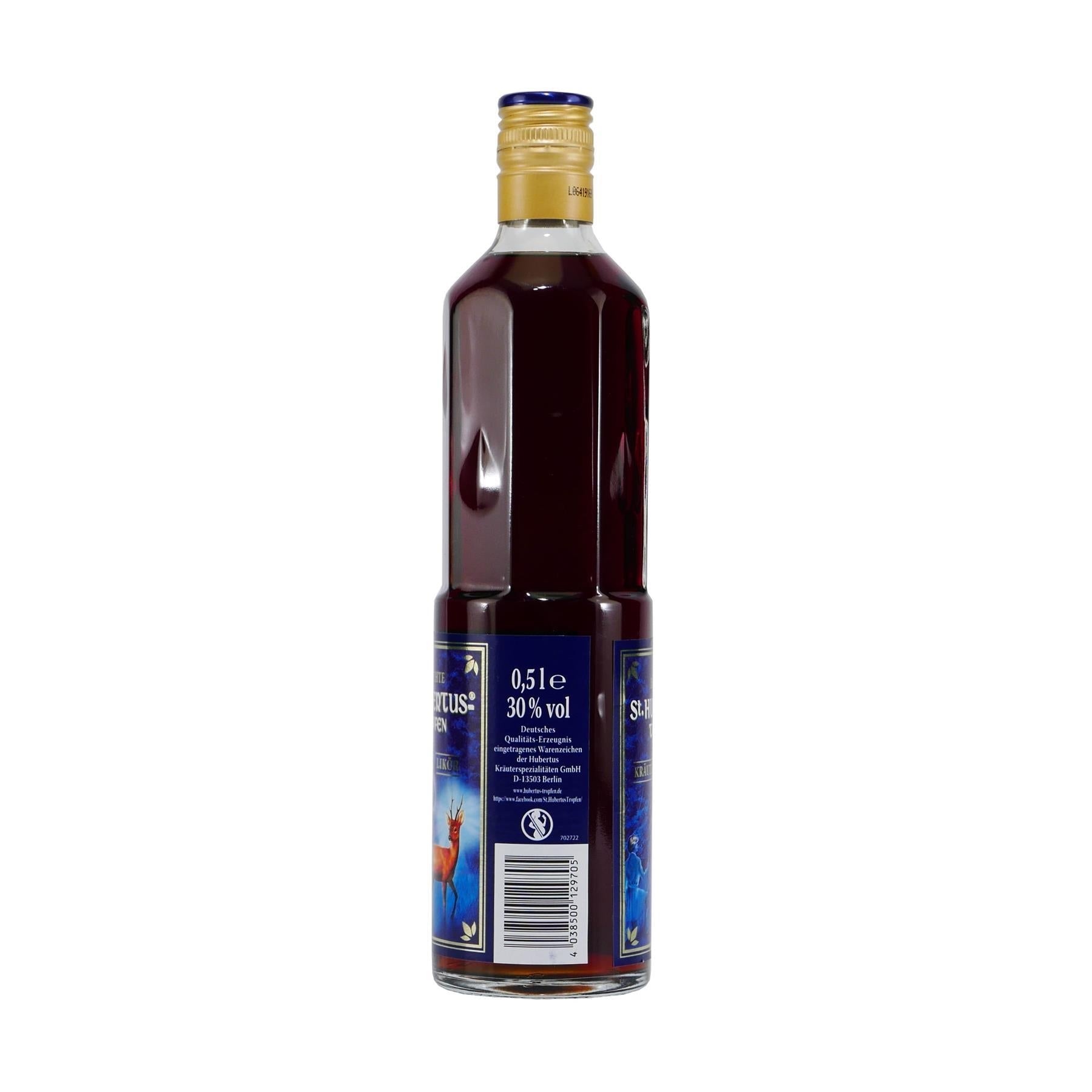 St. Hubertus Tropfen - Kräuter Likör mit Geschenk-Holzkiste