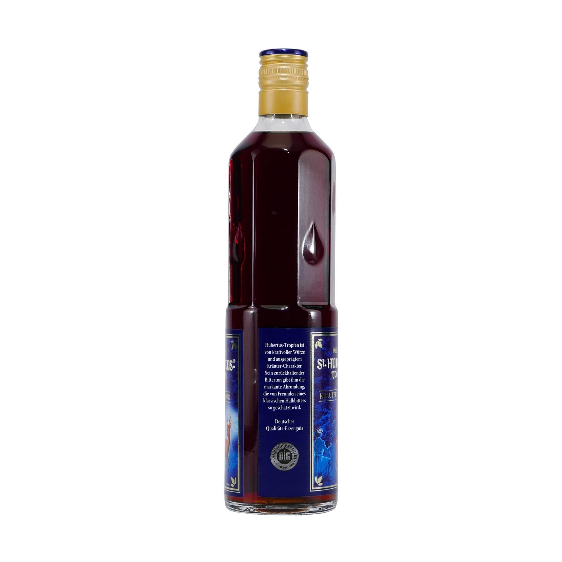 St. Hubertus Tropfen - Kräuter Likör mit Geschenk-Holzkiste