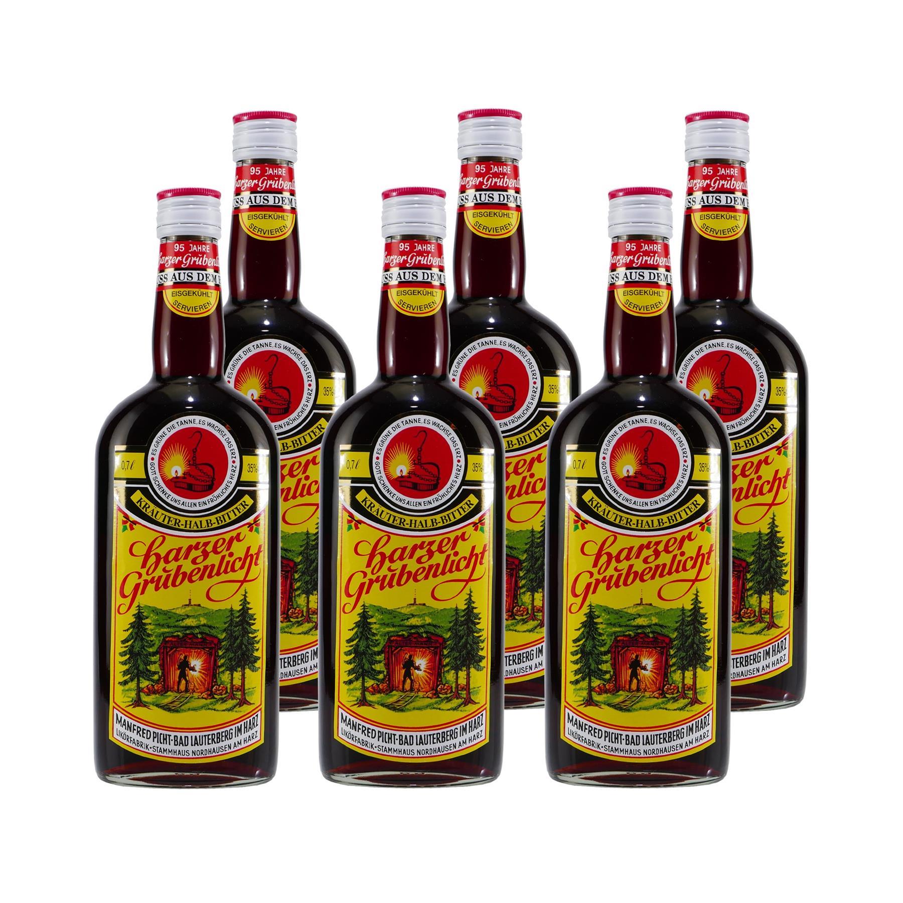 Harzer Grubenlicht - Kräuter-Halb-Bitter (6 x 0,7L)