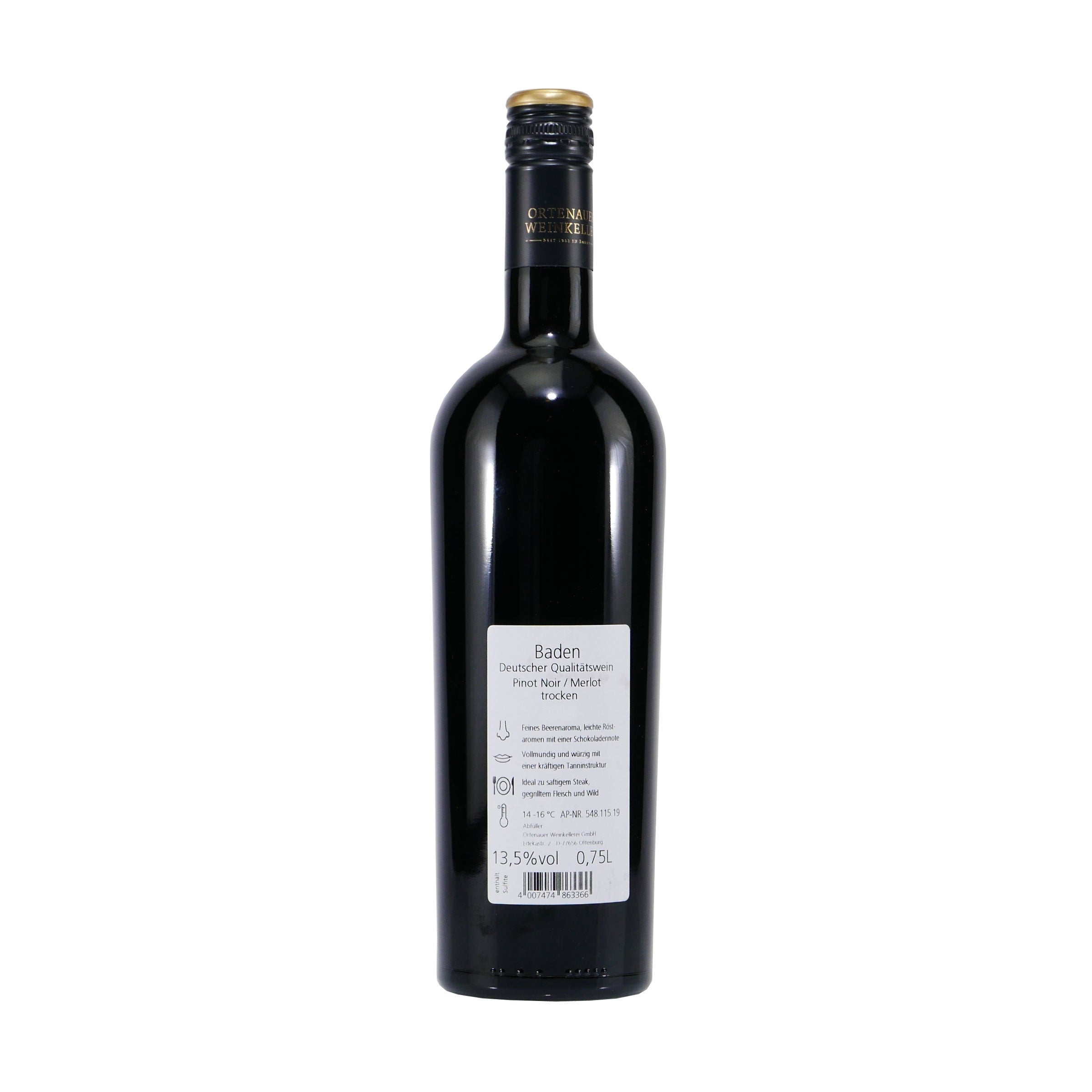 Pinot Noir & Merlot Rotwein -trocken- (6 x 0,75L)