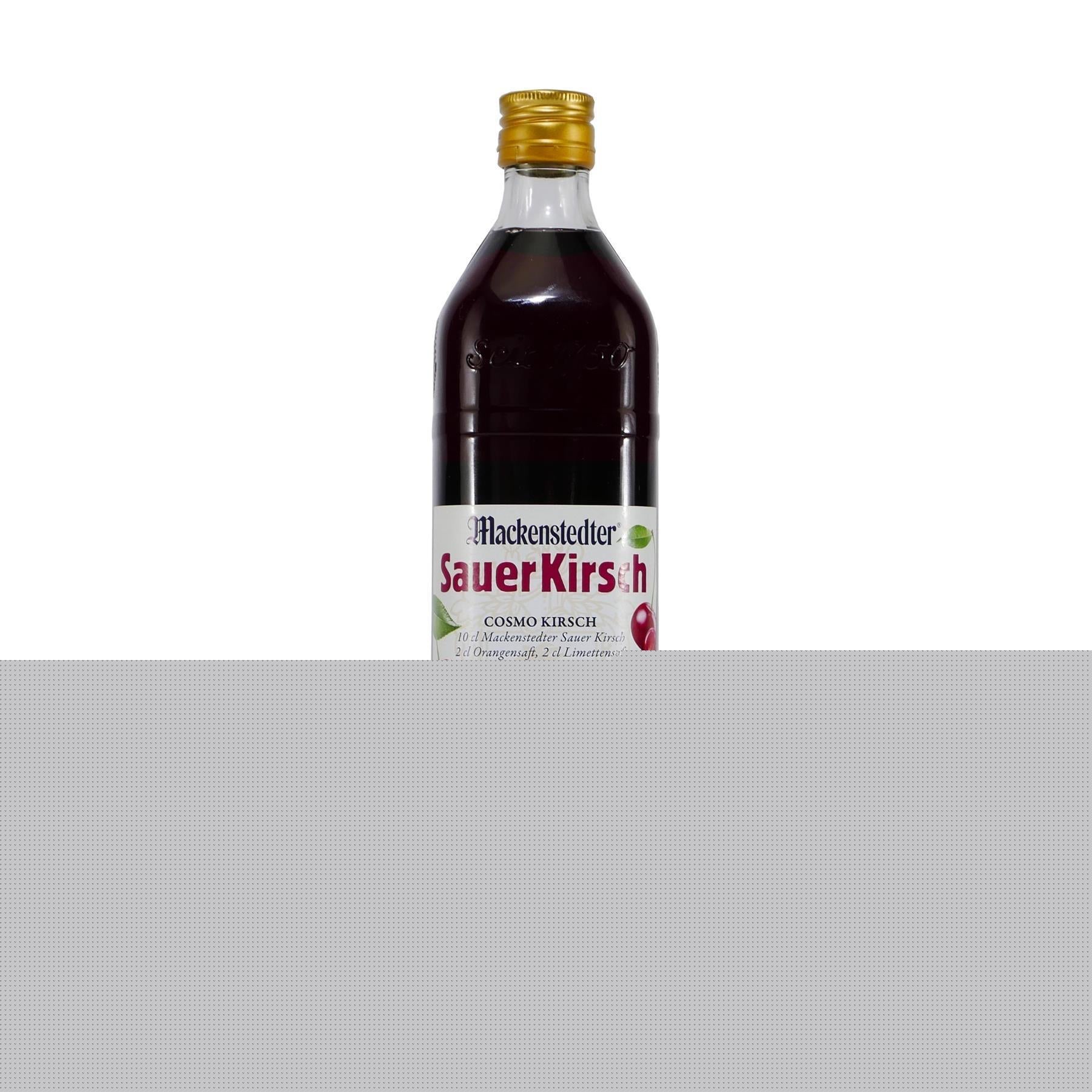 Mackenstedter Sauer Kirsch Likör mit Geschenk-Holzkiste