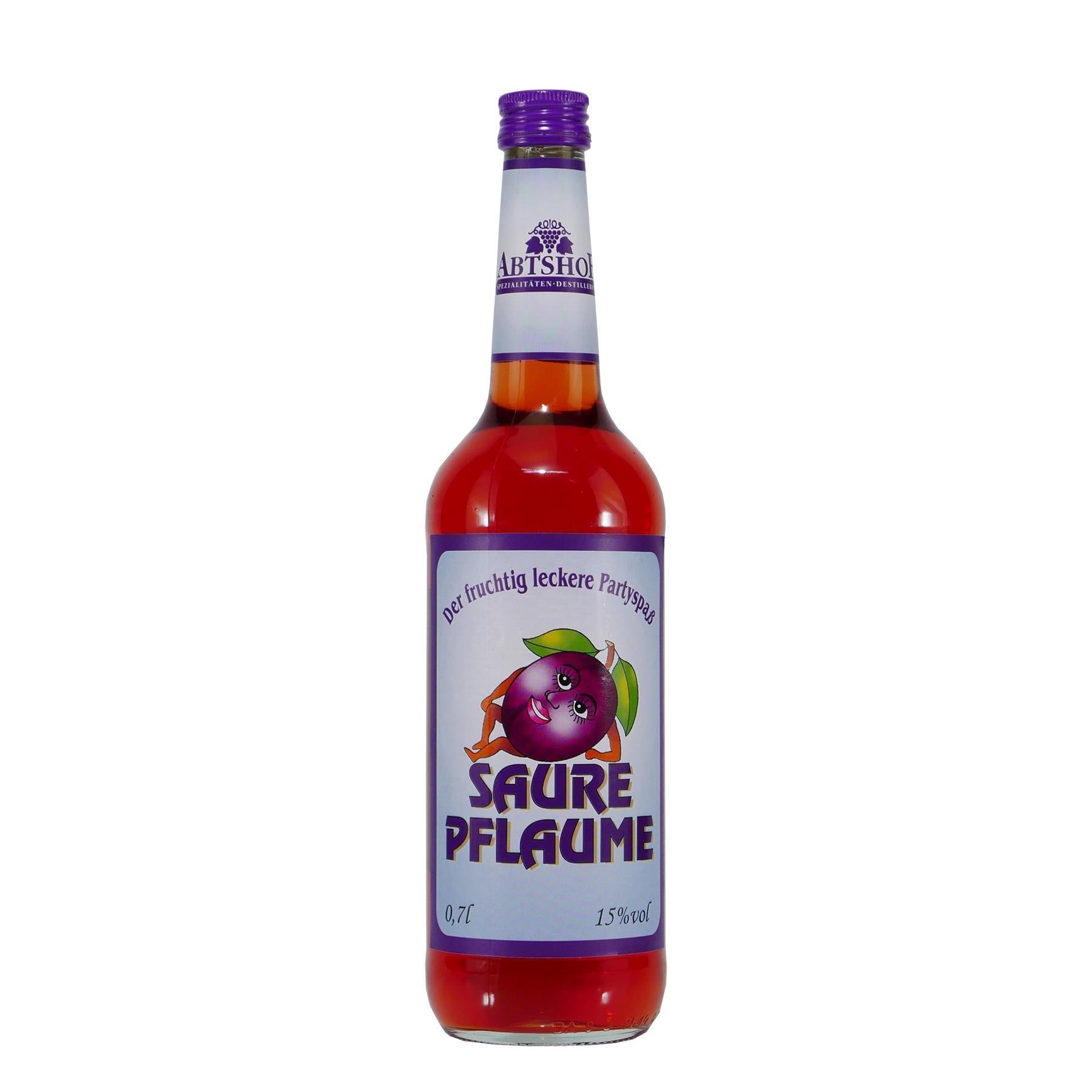 Abtshof Saure Pflaume Likör mit Geschenk-Holzkiste