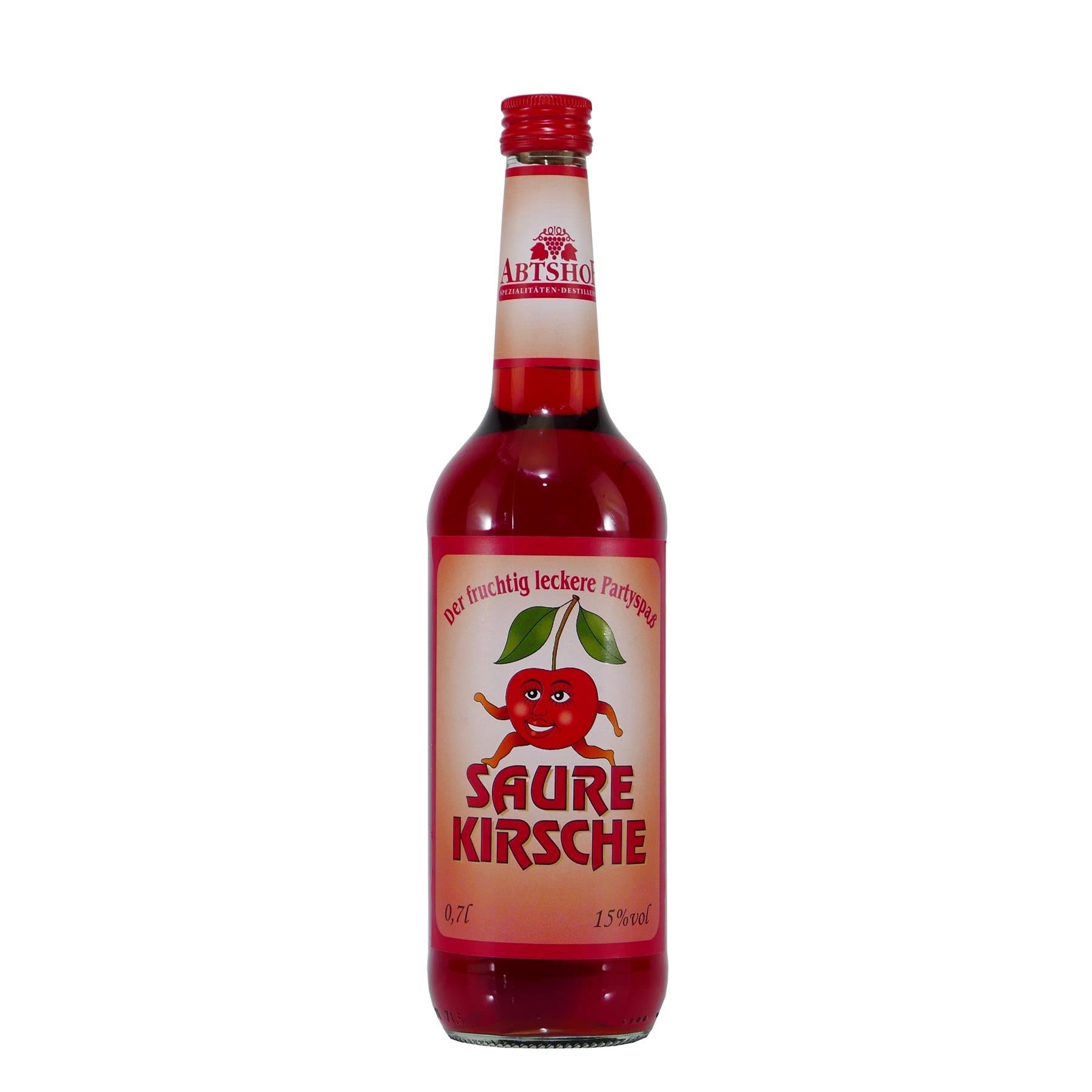 Abtshof Saure Kirsche-Likör mit Geschenk-Holzkiste