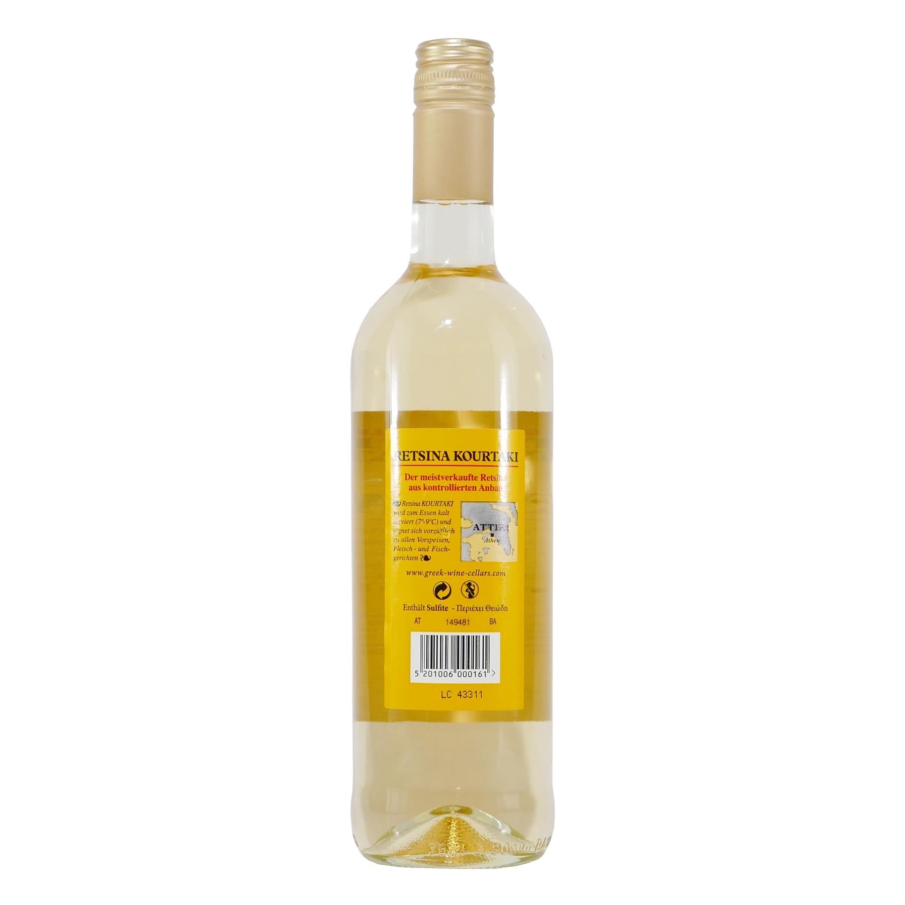 Kourtaki Retsina Griechischer Weißwein -trocken- (6 x 0,75L)