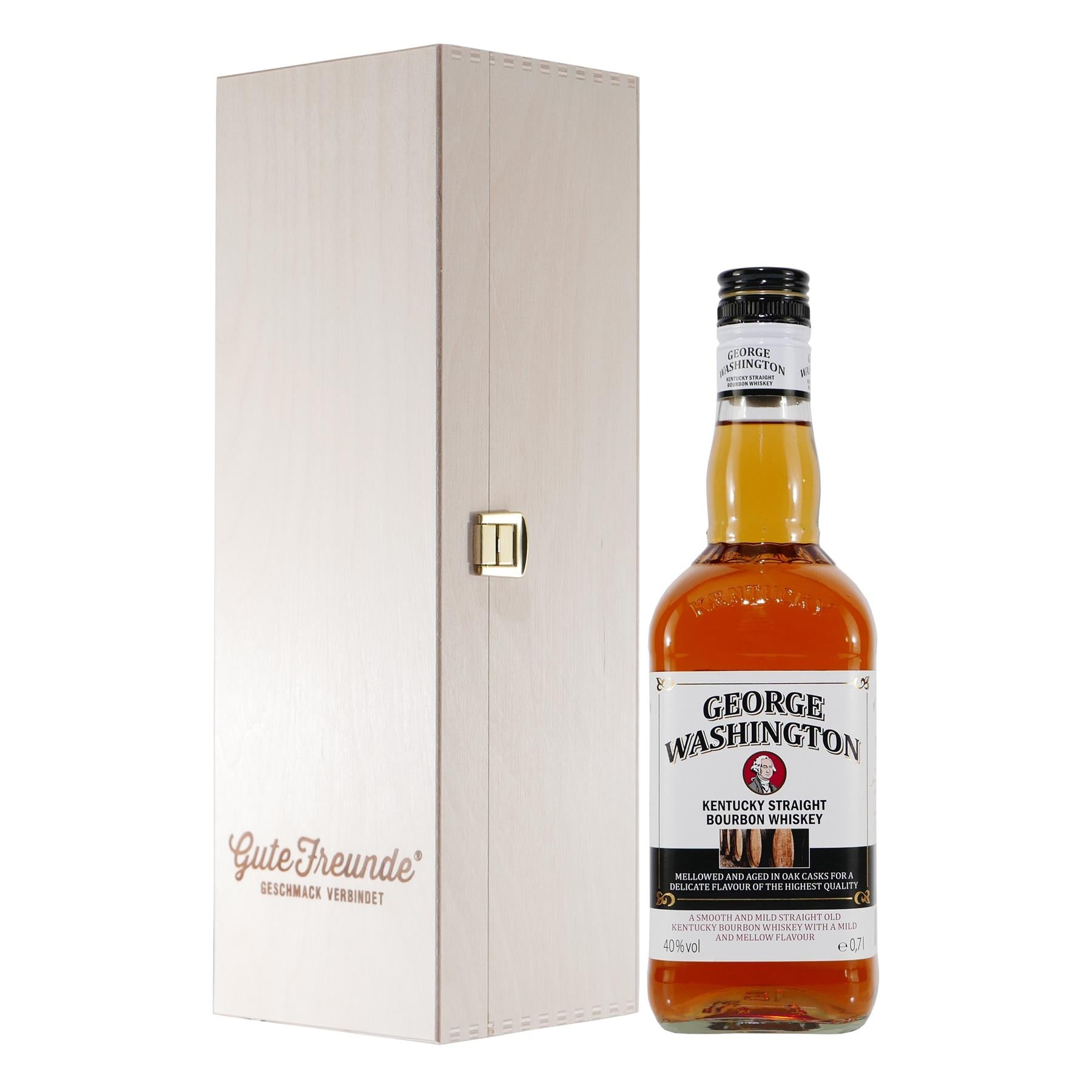 George Washington Bourbon Whiskey mit Geschenk-HK