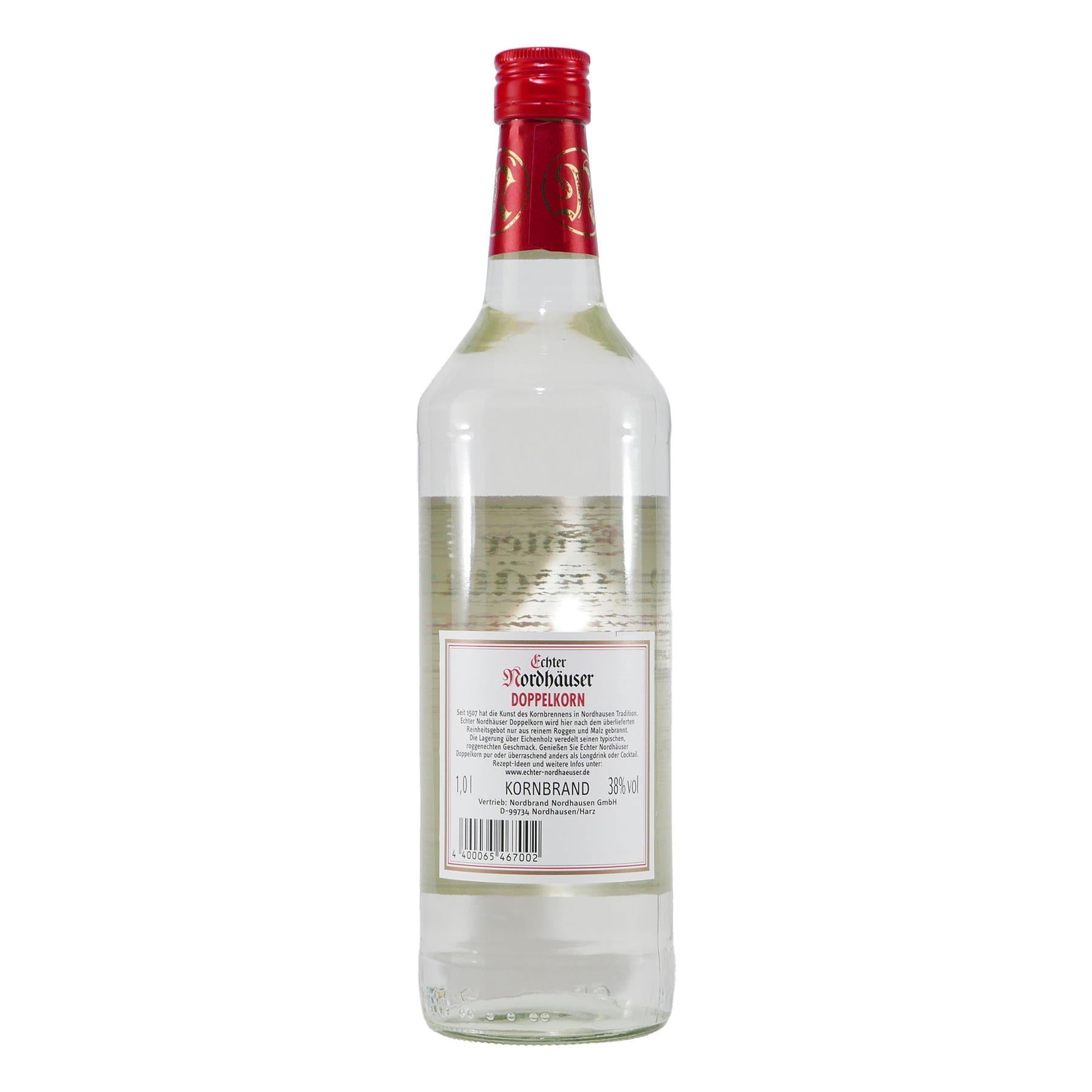 Echter Nordhäuser Doppelkorn 1L mit Geschenk-HK