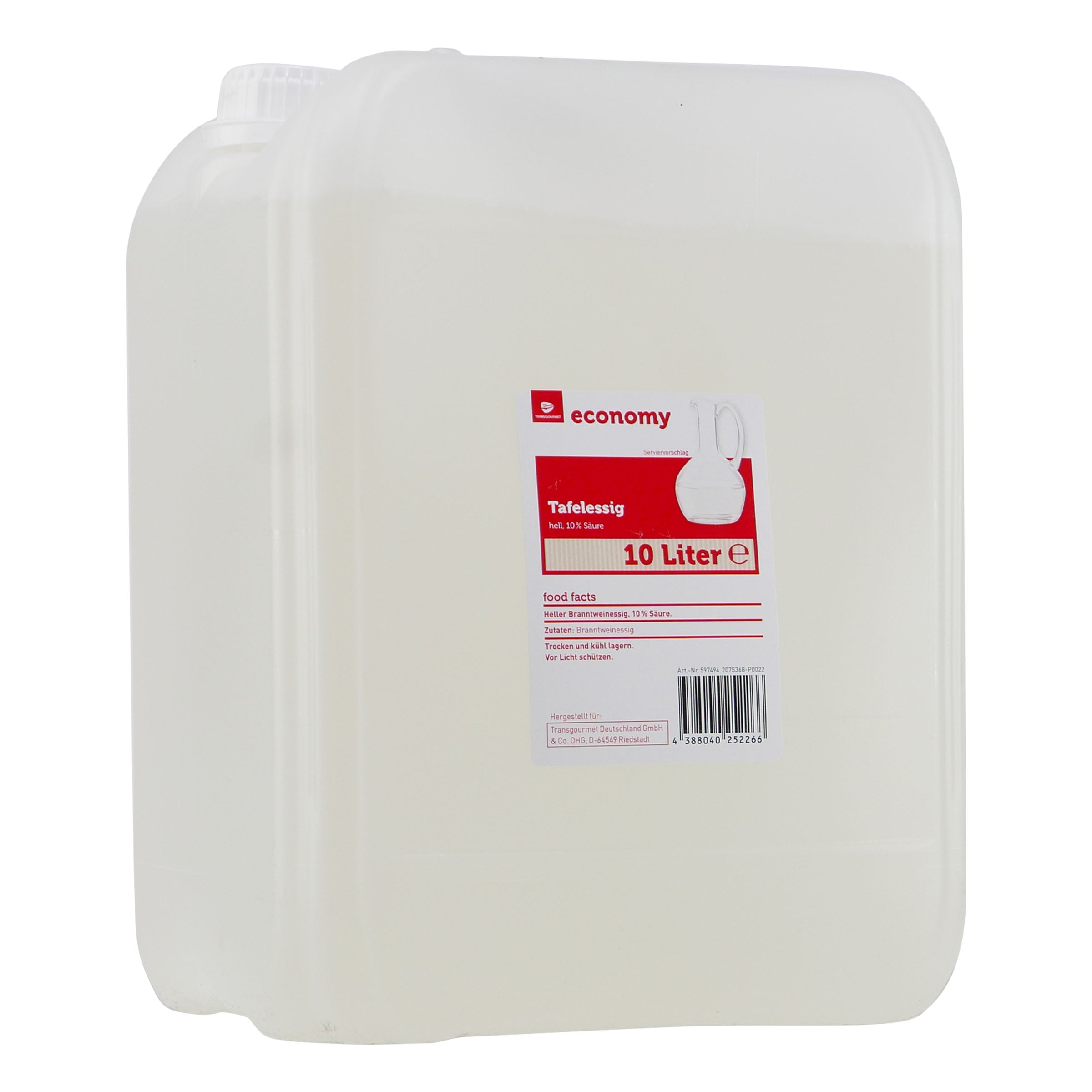 Economy Tafelessig hell (10% Säure) 10L