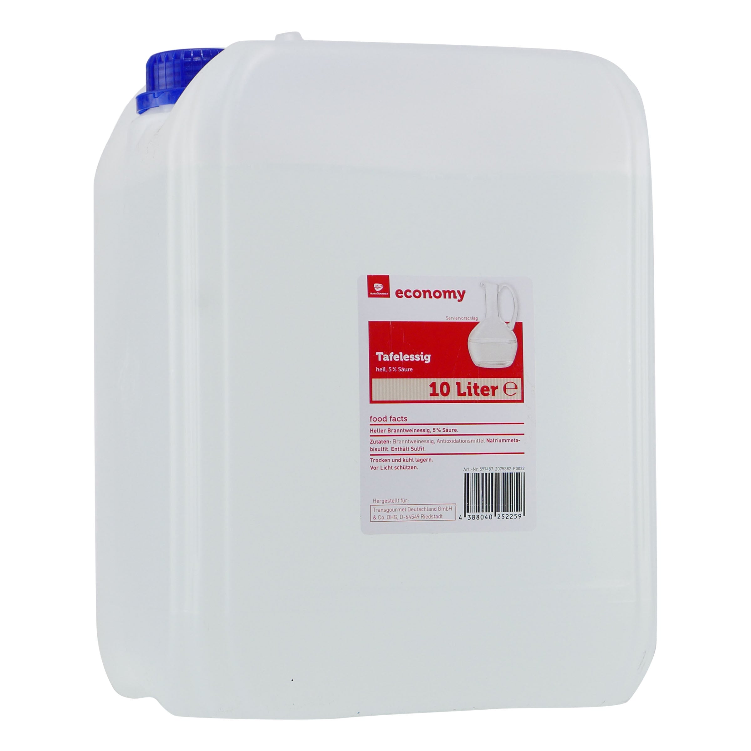 Economy Tafelessig hell (5% Säure) 10L