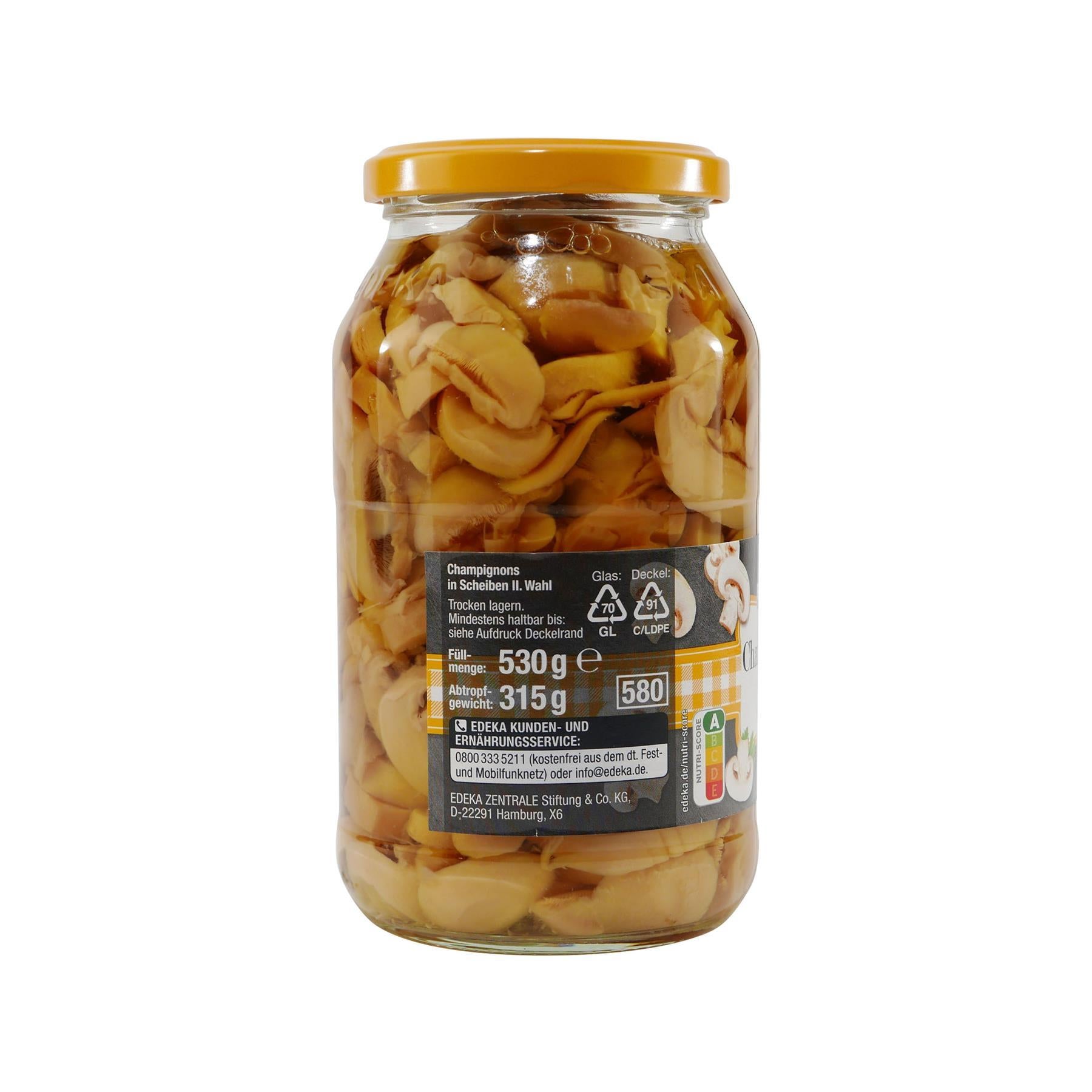 Edeka Champignons Scheiben II. Wahl (6 x 530g)