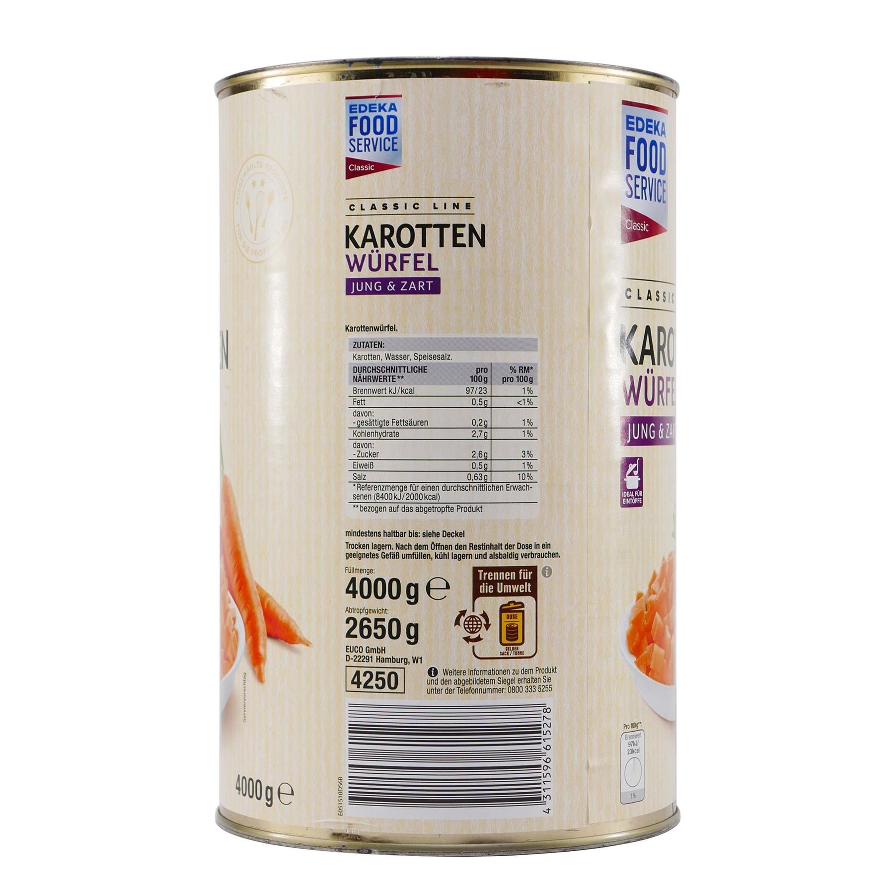Classic Line Karotten-Würfel 4,0KG