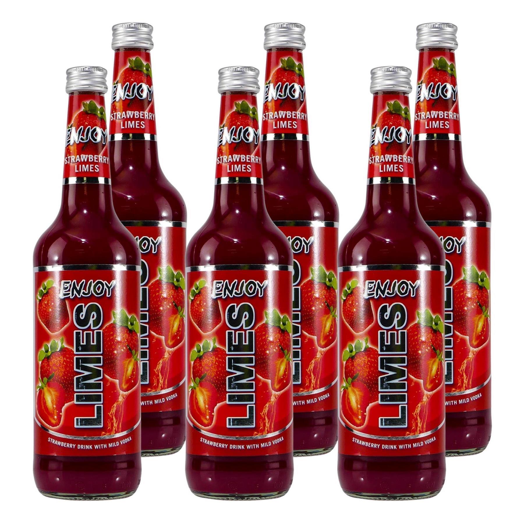 ENJOY Limes Erdbeer Likör (6 x 0,7L)