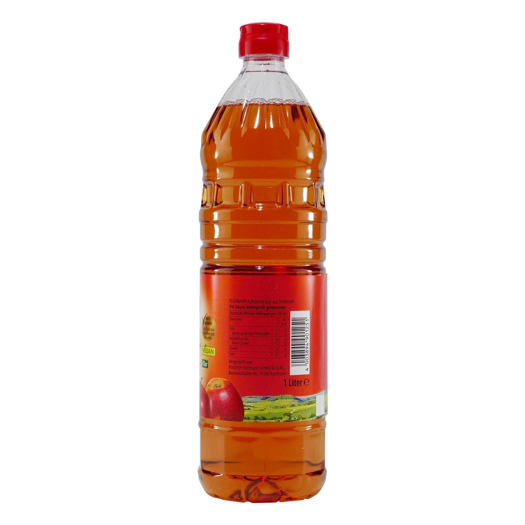 Feldmann Apfelessig 5% -klar- (10 x 1,0L)