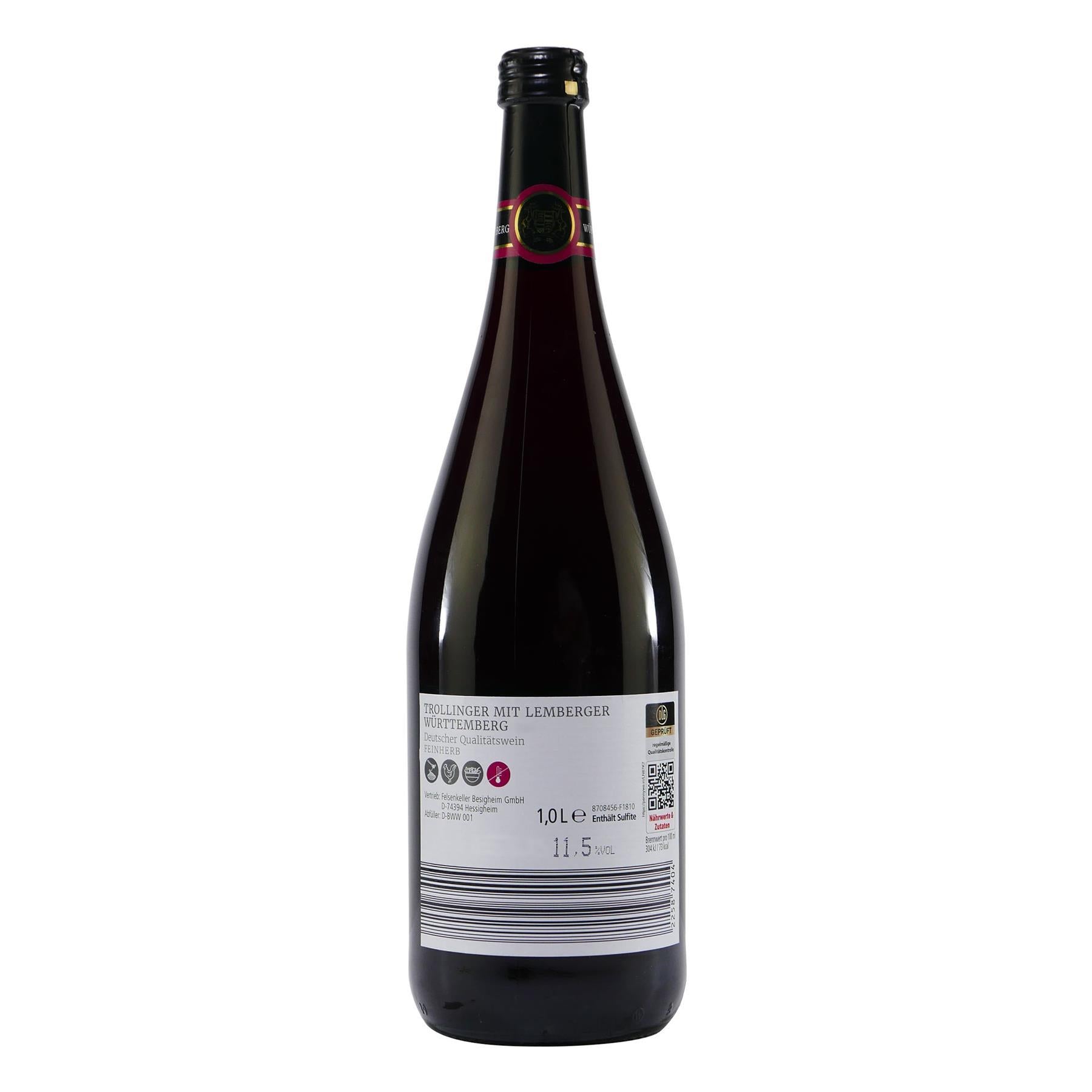 Felsenkeller Trollinger mit Lemberger -feinherb- (6 x 1,0L)