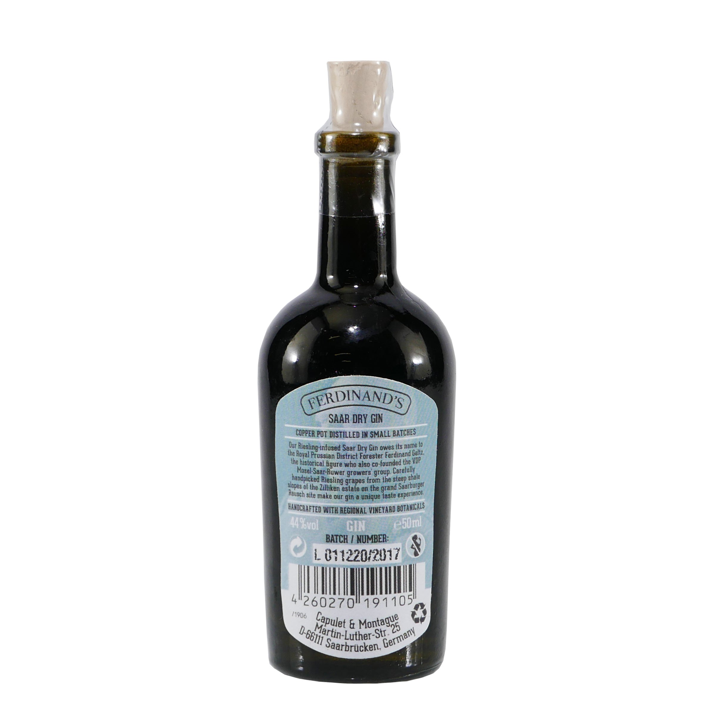 Ferdinand's Saar Dry Gin "Mini" 0,05L