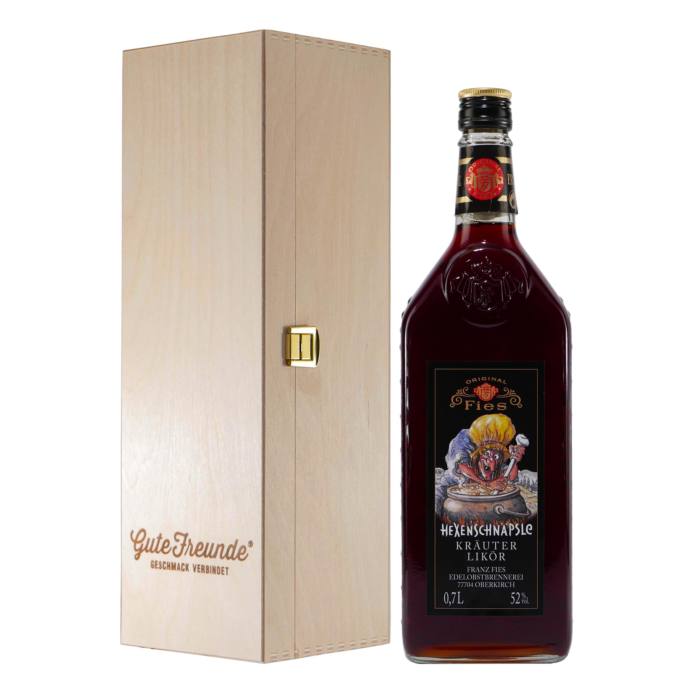 Fies Hexenschnäpsle Kräuter-Likör mit Geschenk-HK