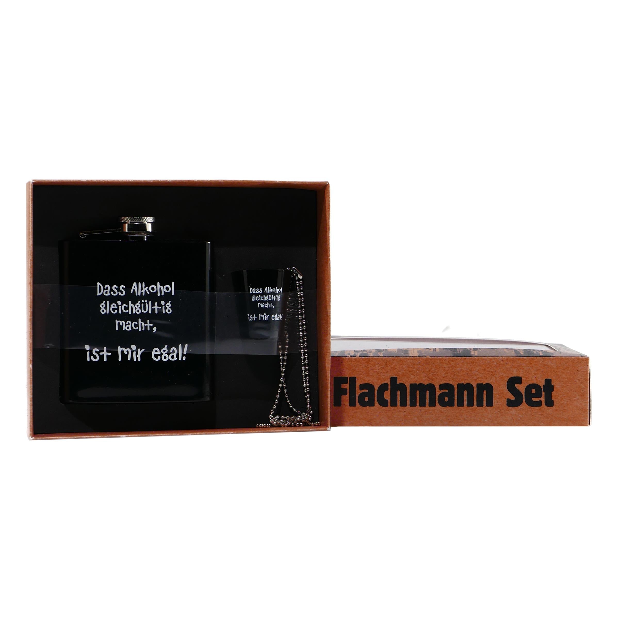 Flachmann Set "Ist mir egal"