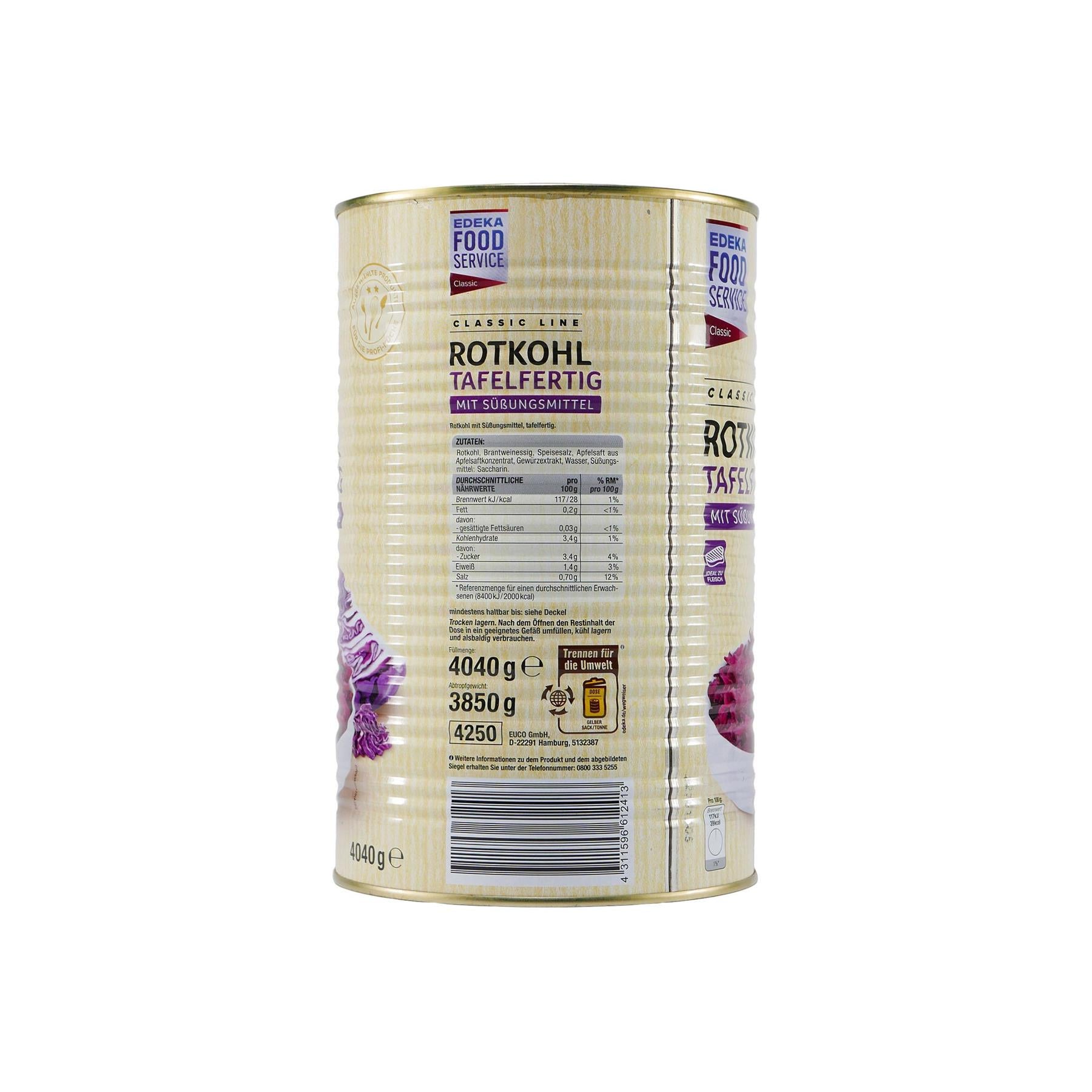 Classic Line Rotkohl -tafelfertig- 4,04KG