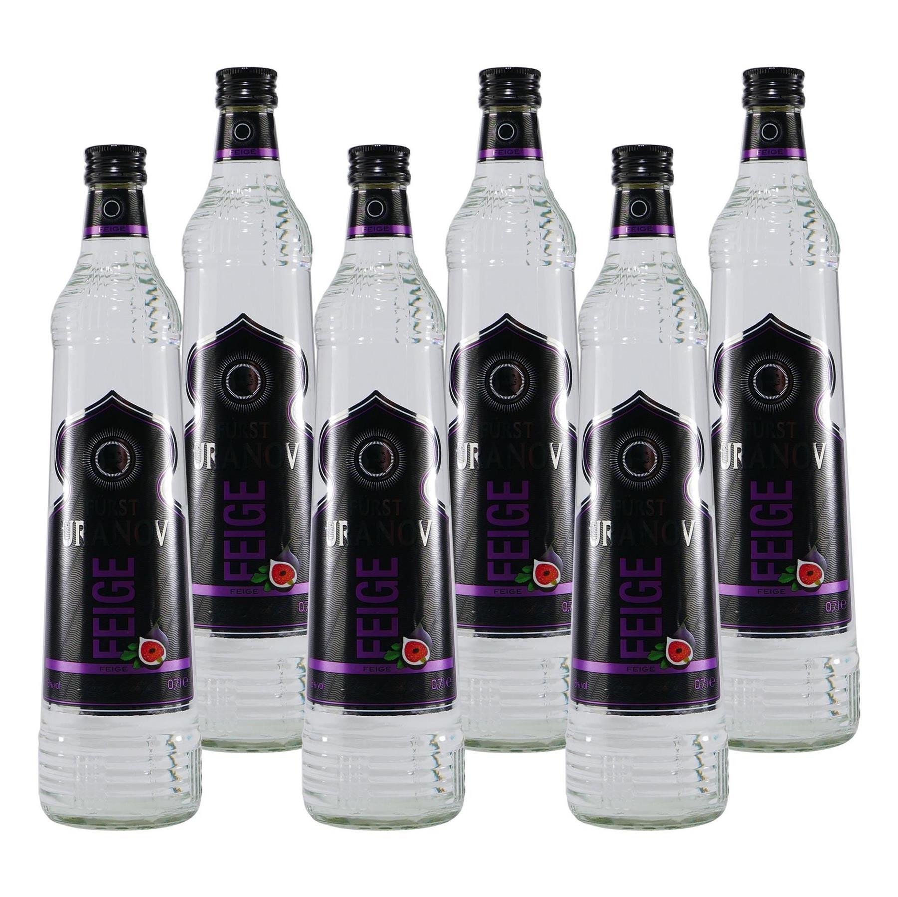 Fürst Uranov Feige Likör mit Vodka (6 x 0,7L)