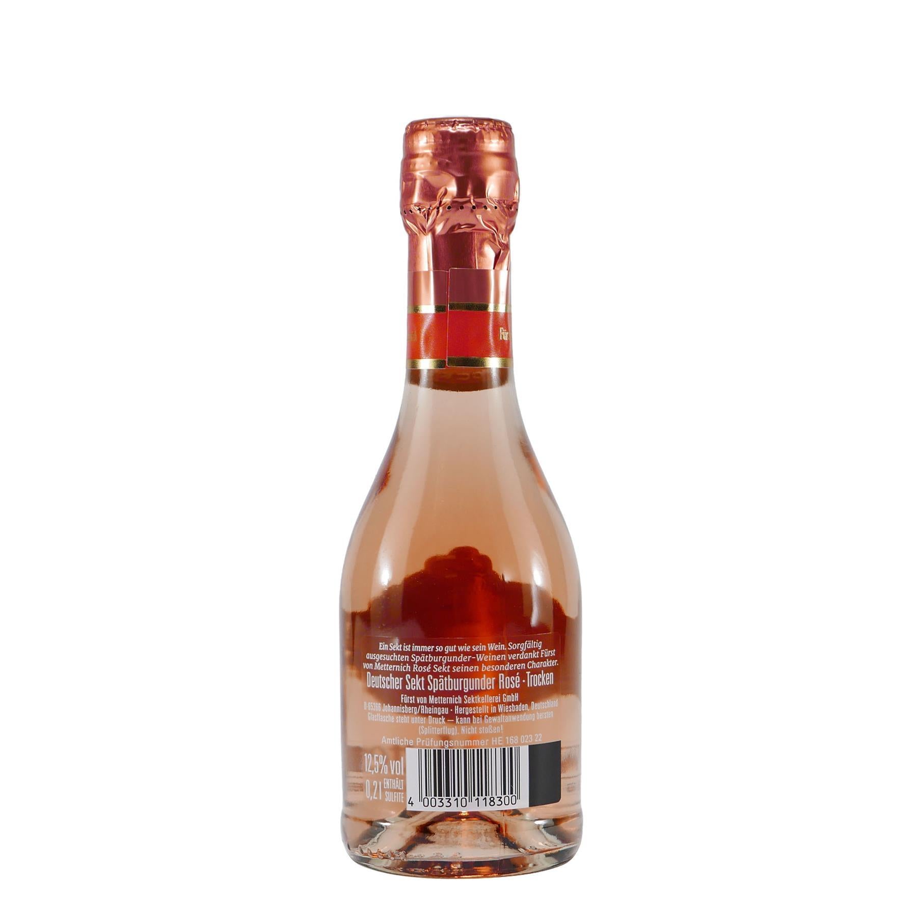 Fürst von Metternich Sekt Rosé -Trocken- (12 x 0,2L)