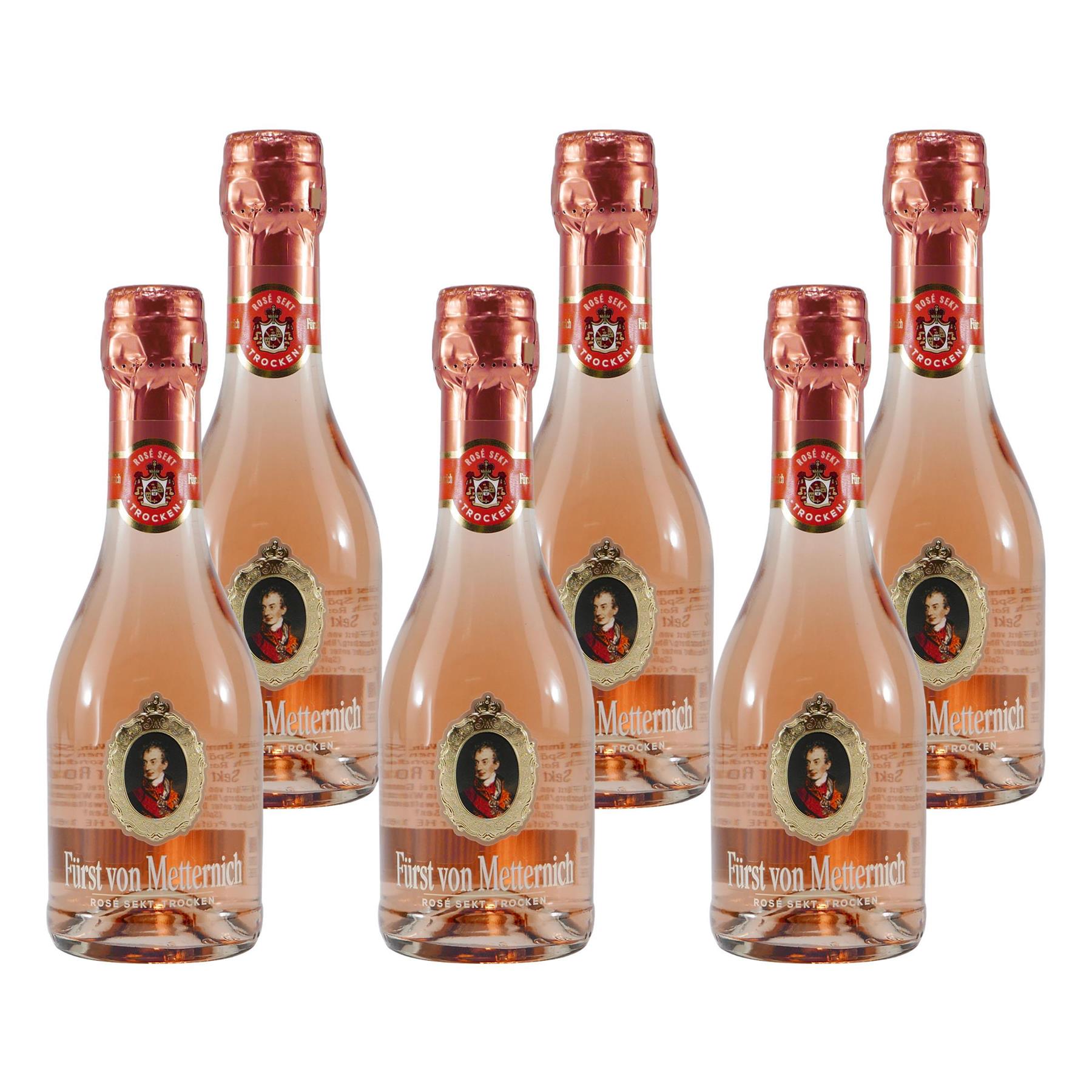 Fürst von Metternich Sekt Rosé -Trocken- (12 x 0,2L)