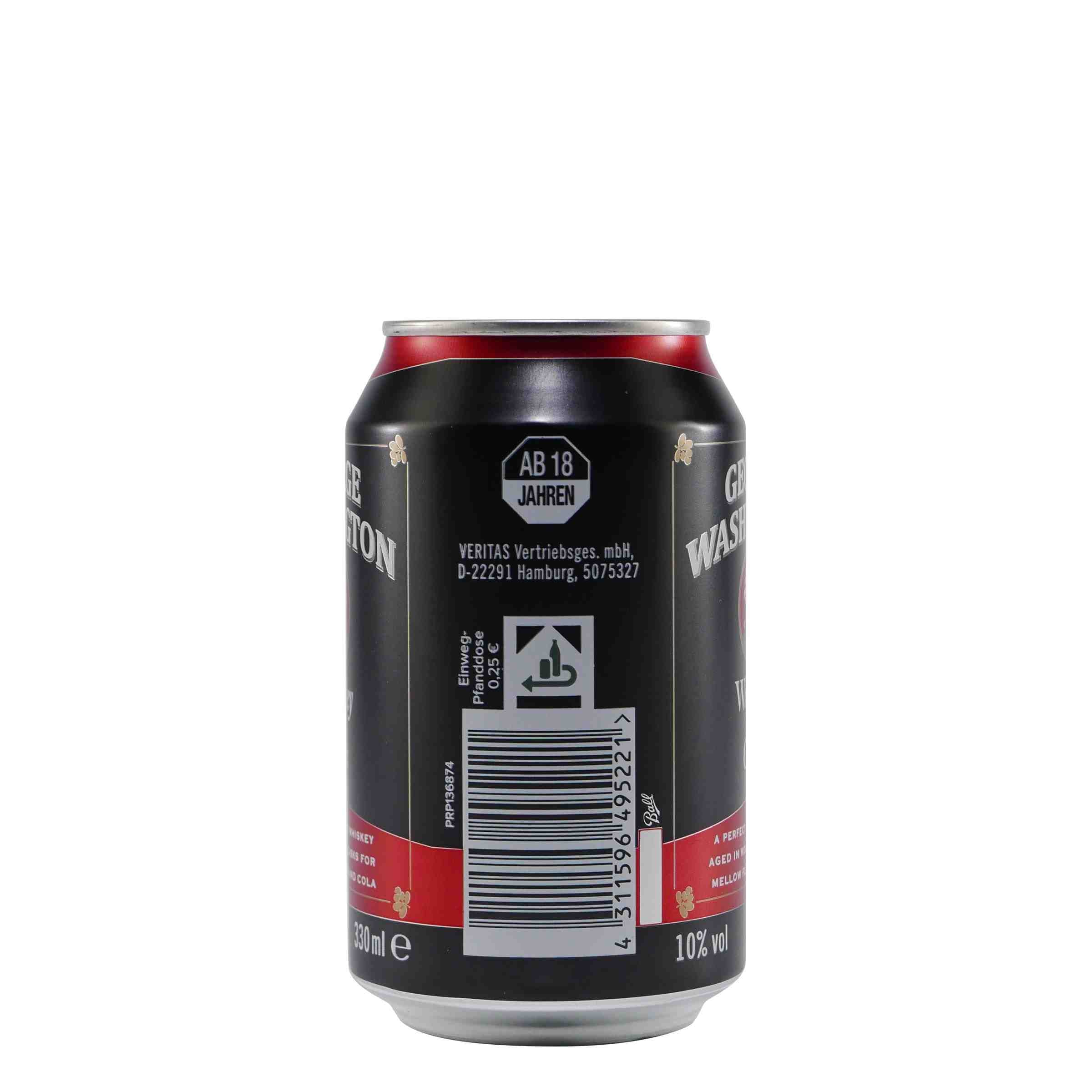 George Washington Whiskey & Cola (12 x 0,33L)