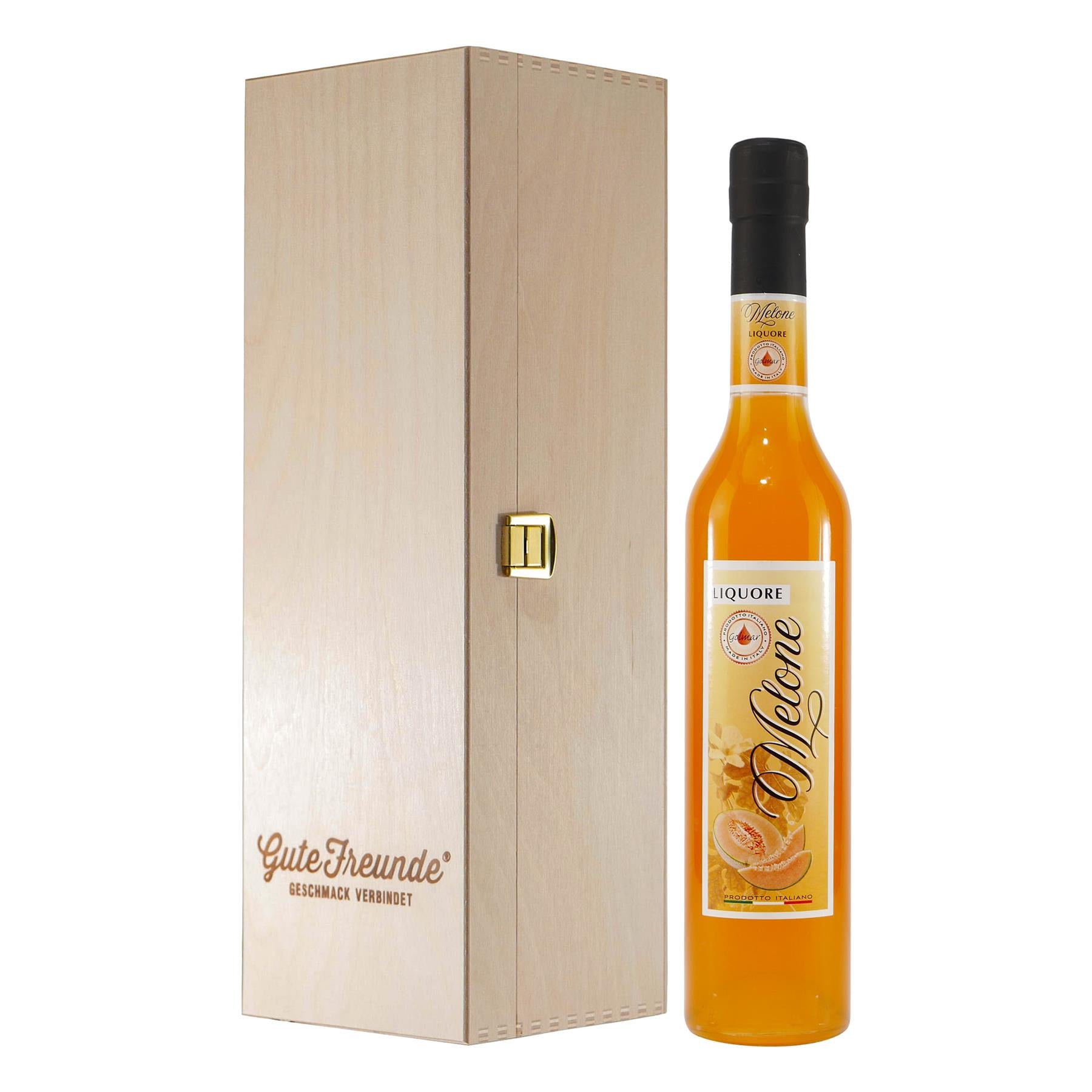 Golmar Melone Liquore mit Geschenk-Holzkiste