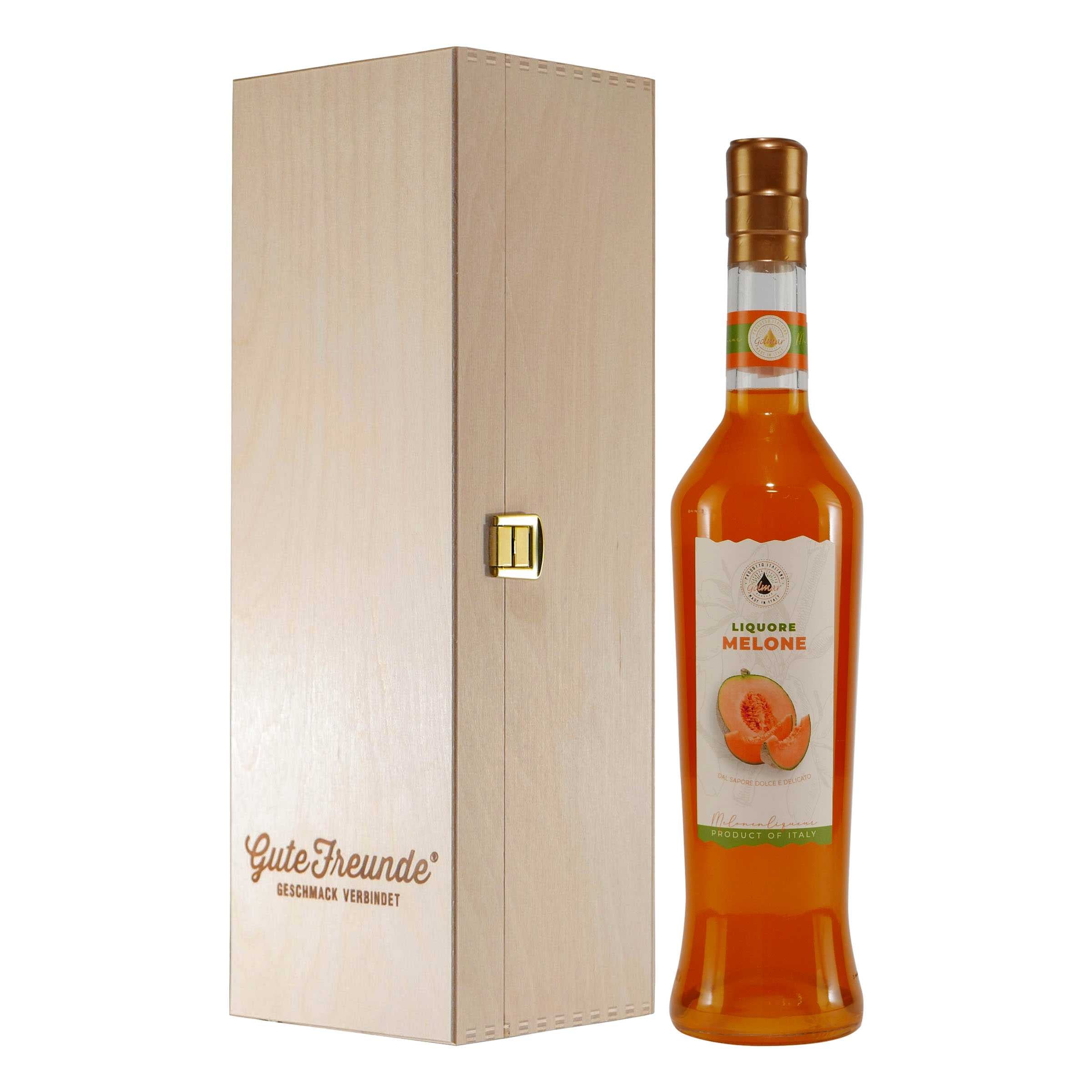 Golmar Melone Liquore mit Geschenk-Holzkiste