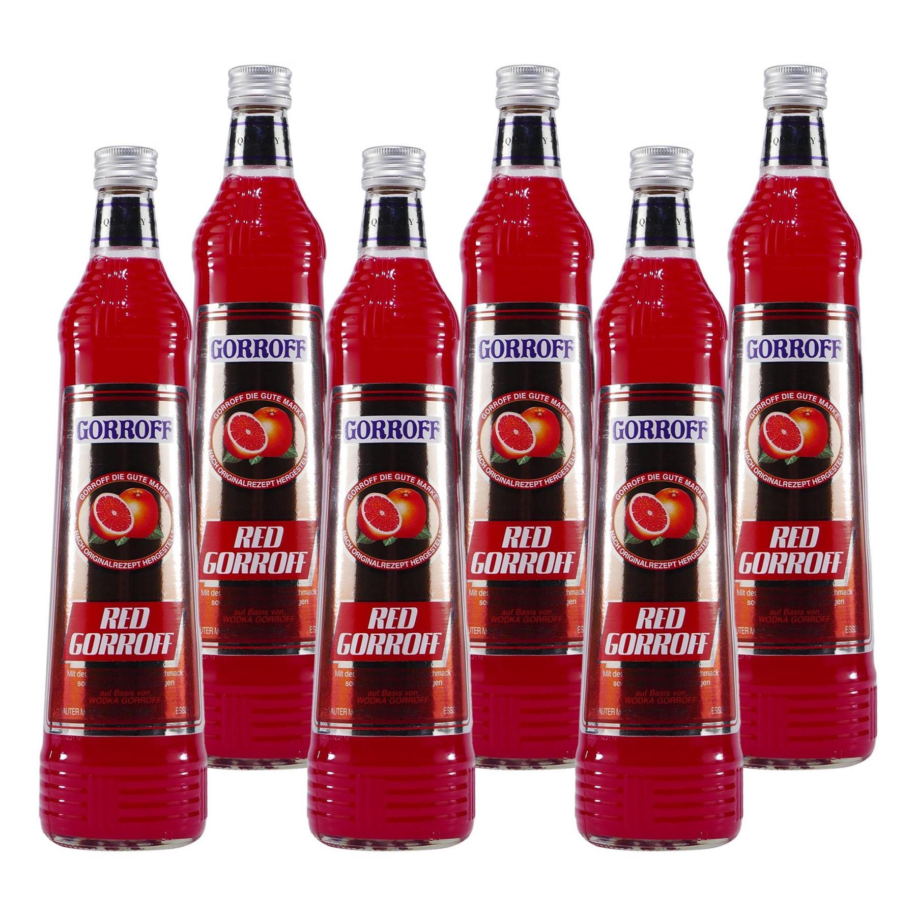 Gorroff Red Likör mit Wodka (6 x 0,7L)