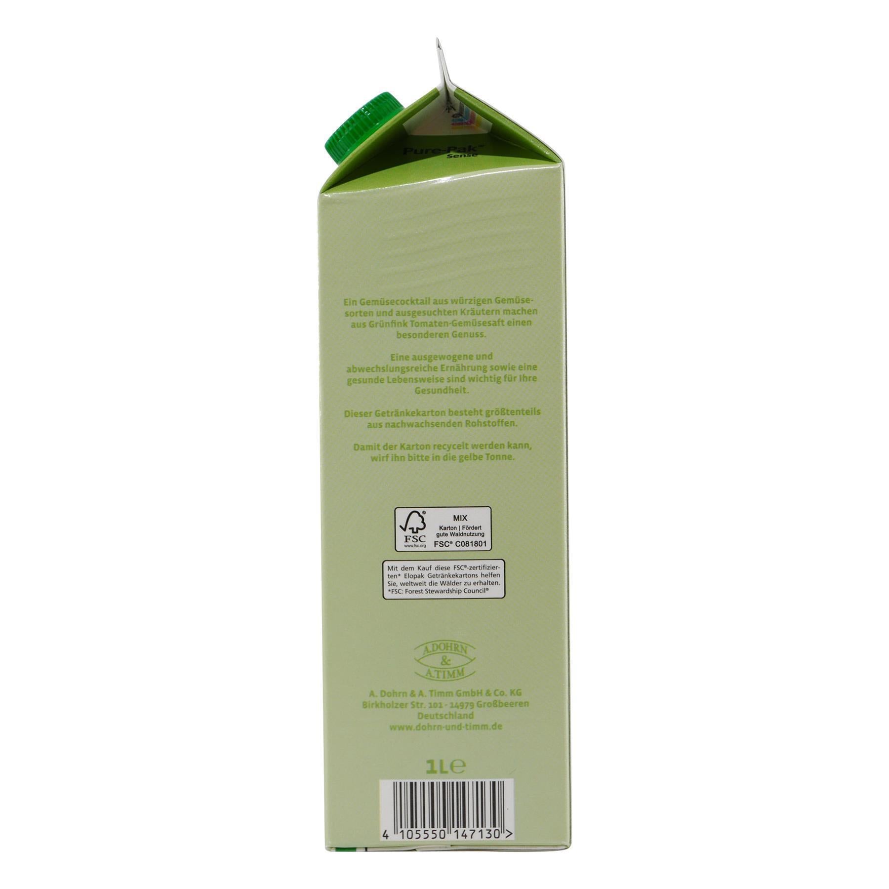 Grünfink Tomate-Gemüse Saft (8 x 1,0L)