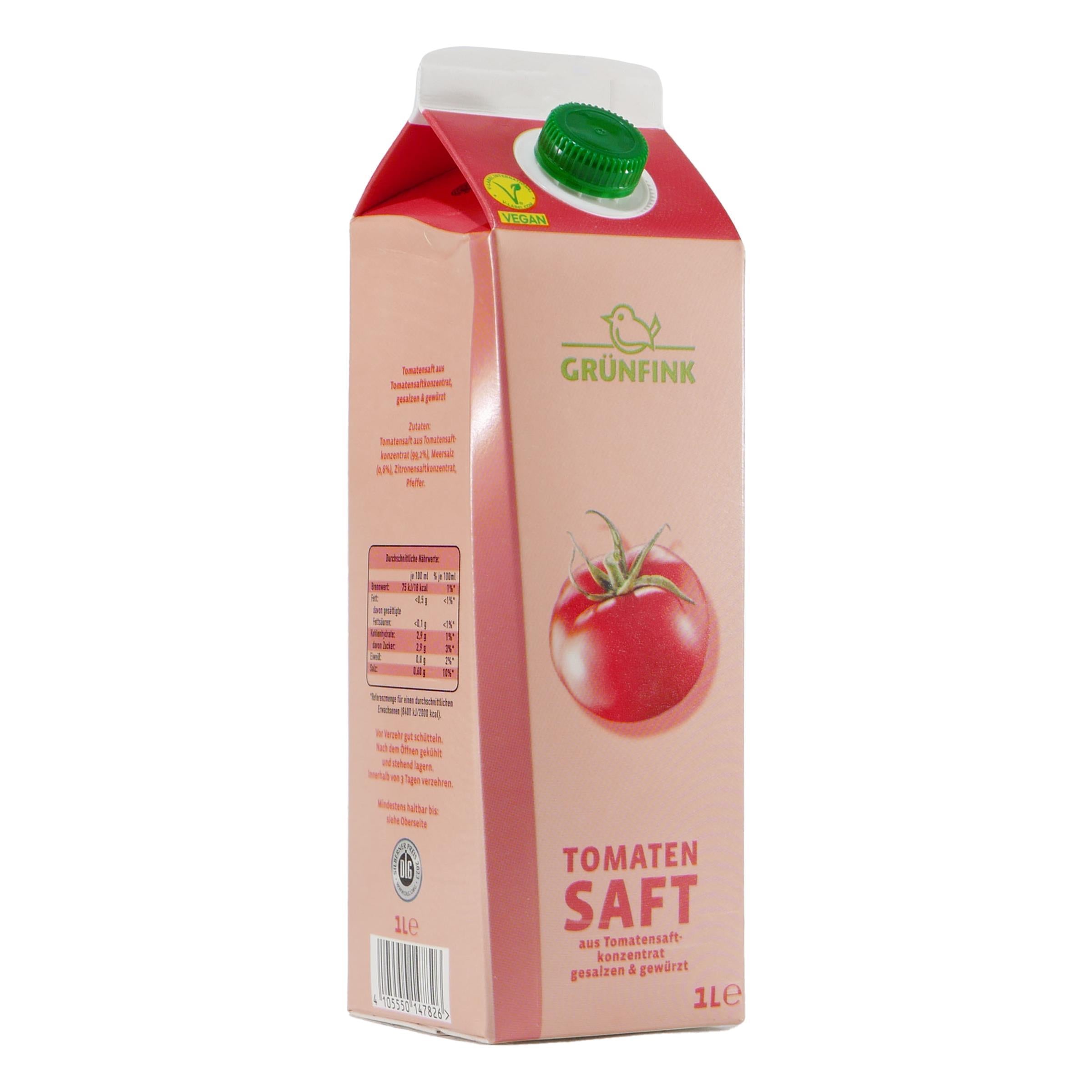 Grünfink Tomaten Saft (8 x 1,0L)