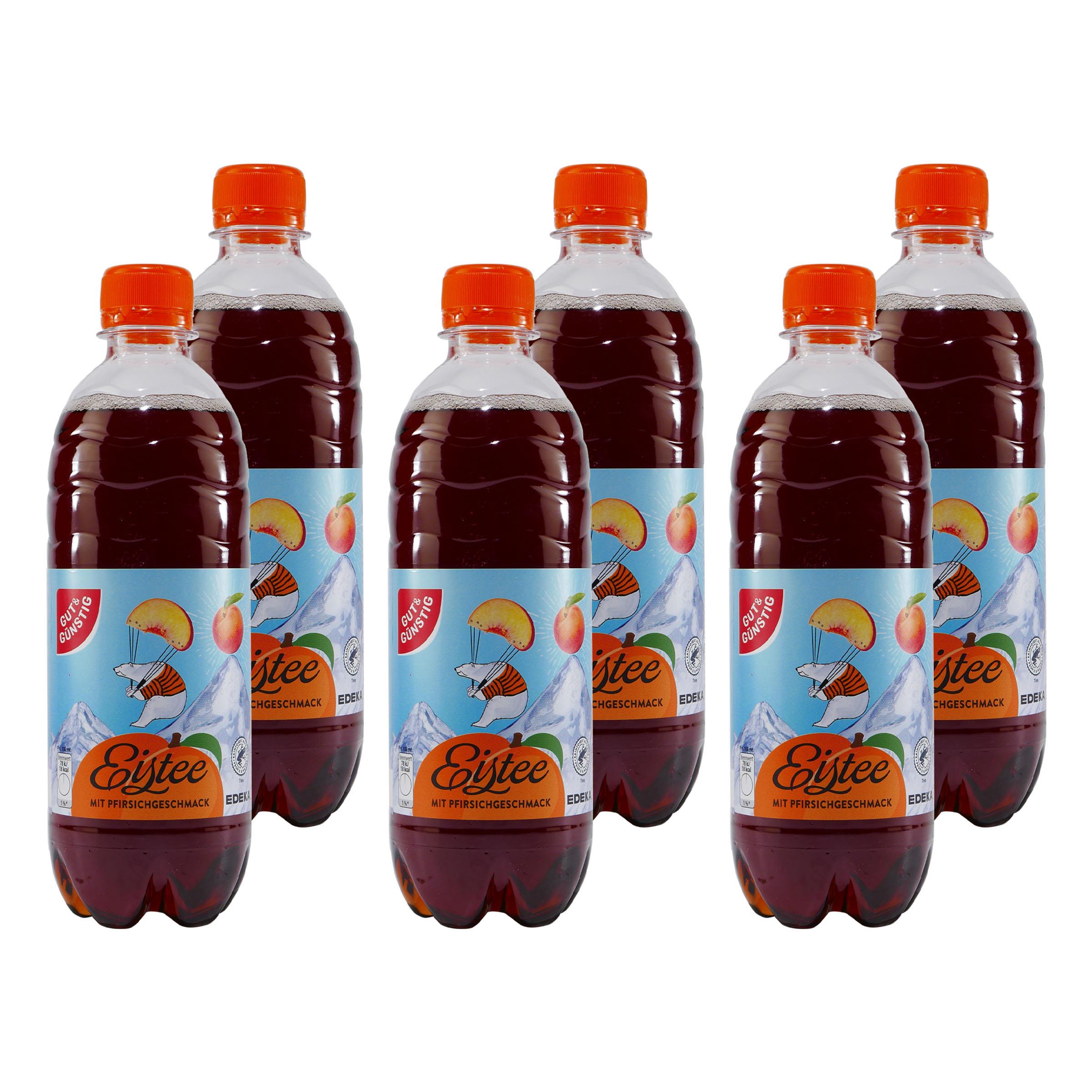 Gut & Günstig Eistee Pfirsich (6 x 0,5L)