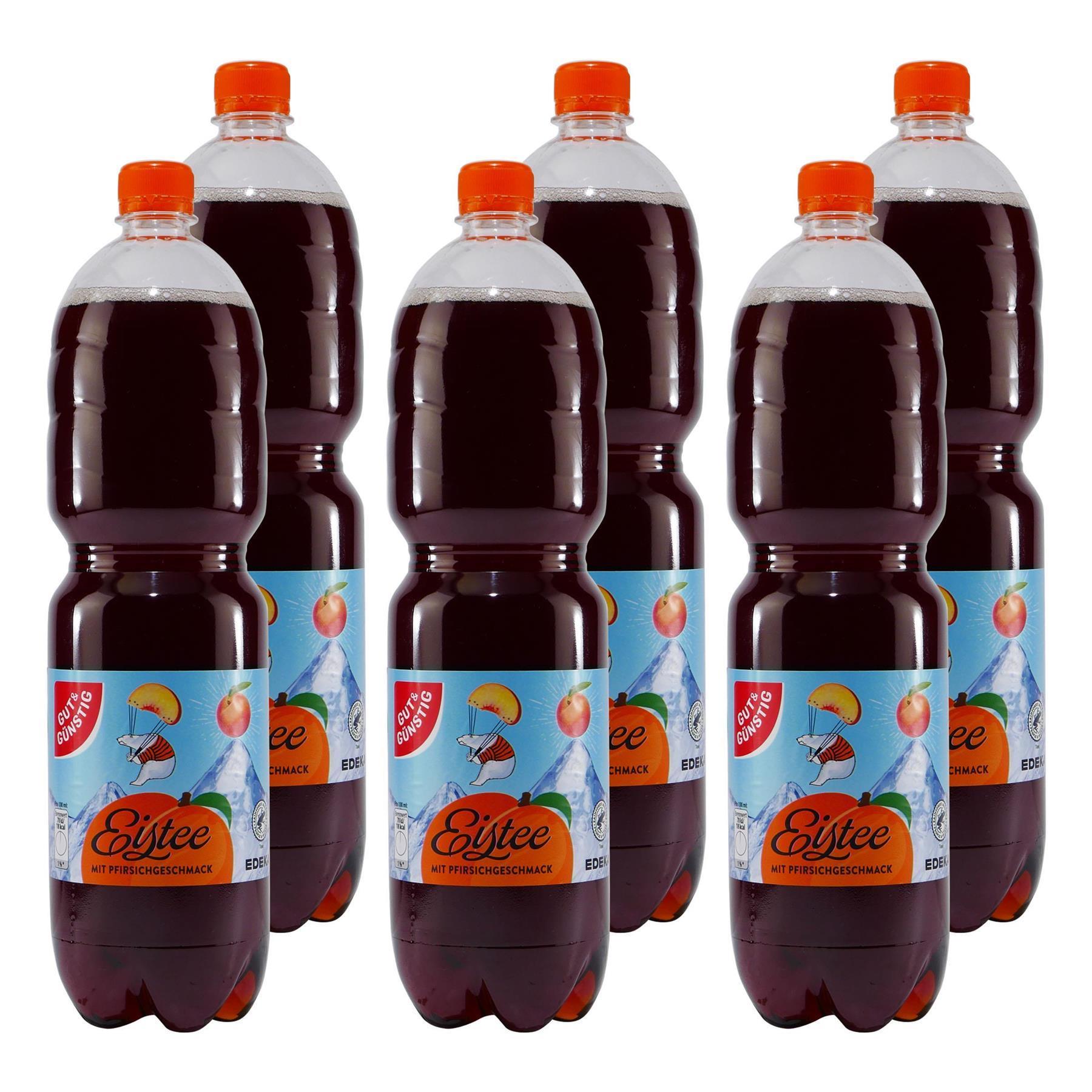 Gut & Günstig Eistee Pfirsich (6 x 1,5L)